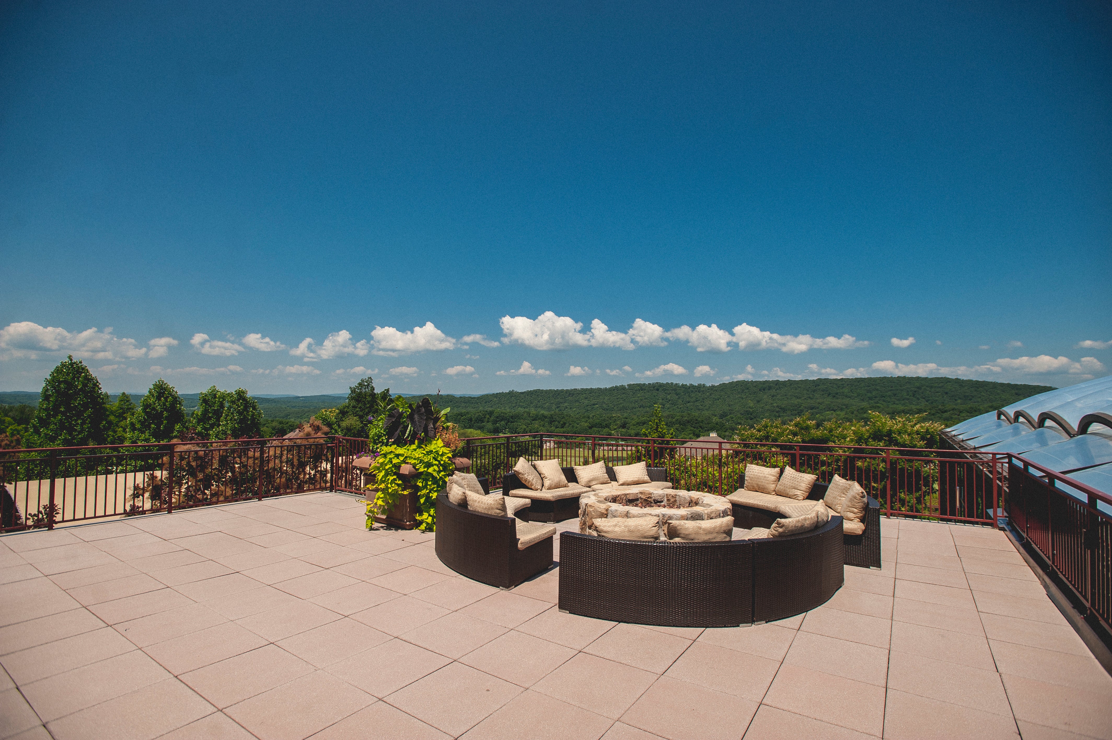 Fire and Water Terrace at Grand Cascades Lodge