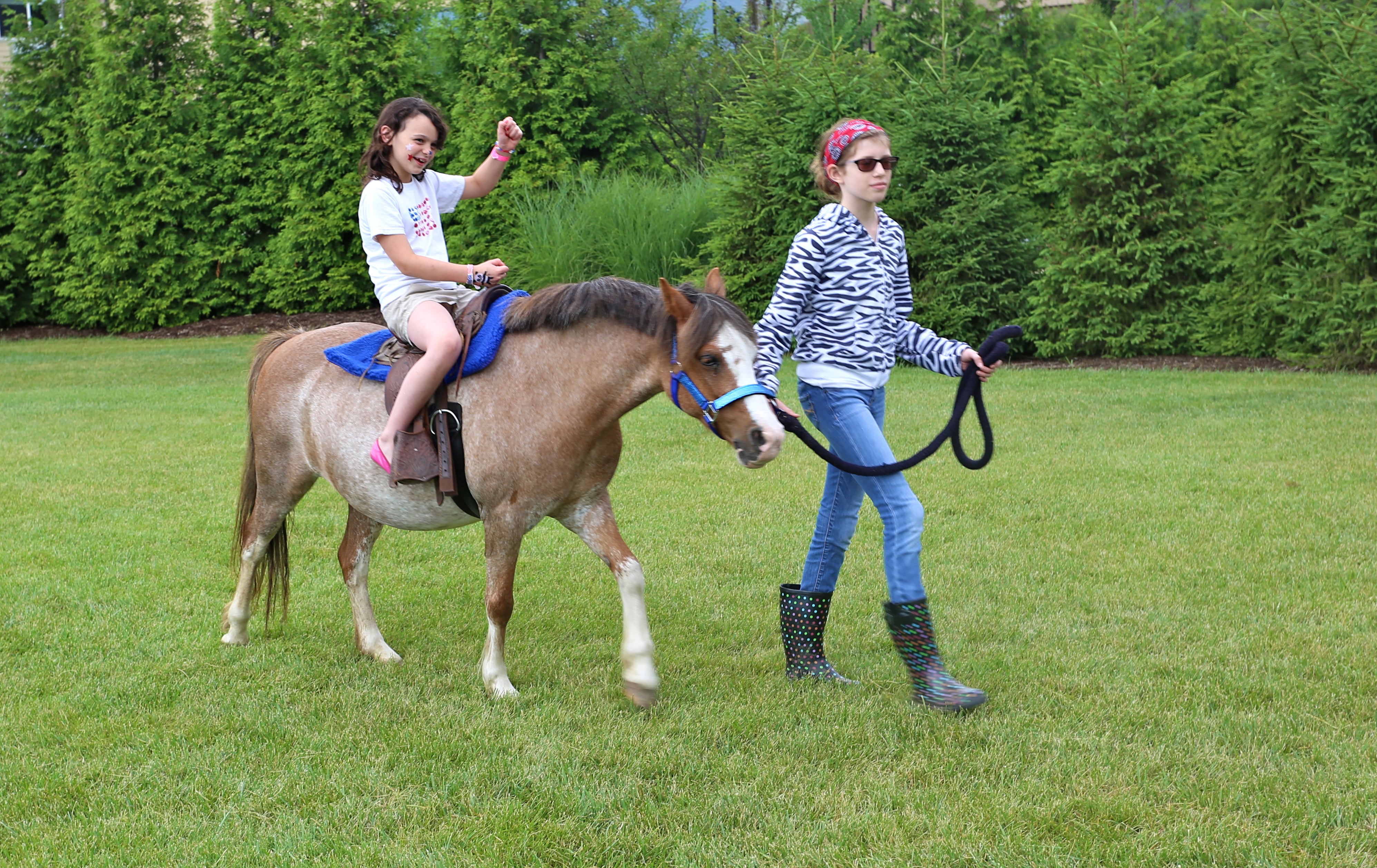 Young Girl Riding a Pony