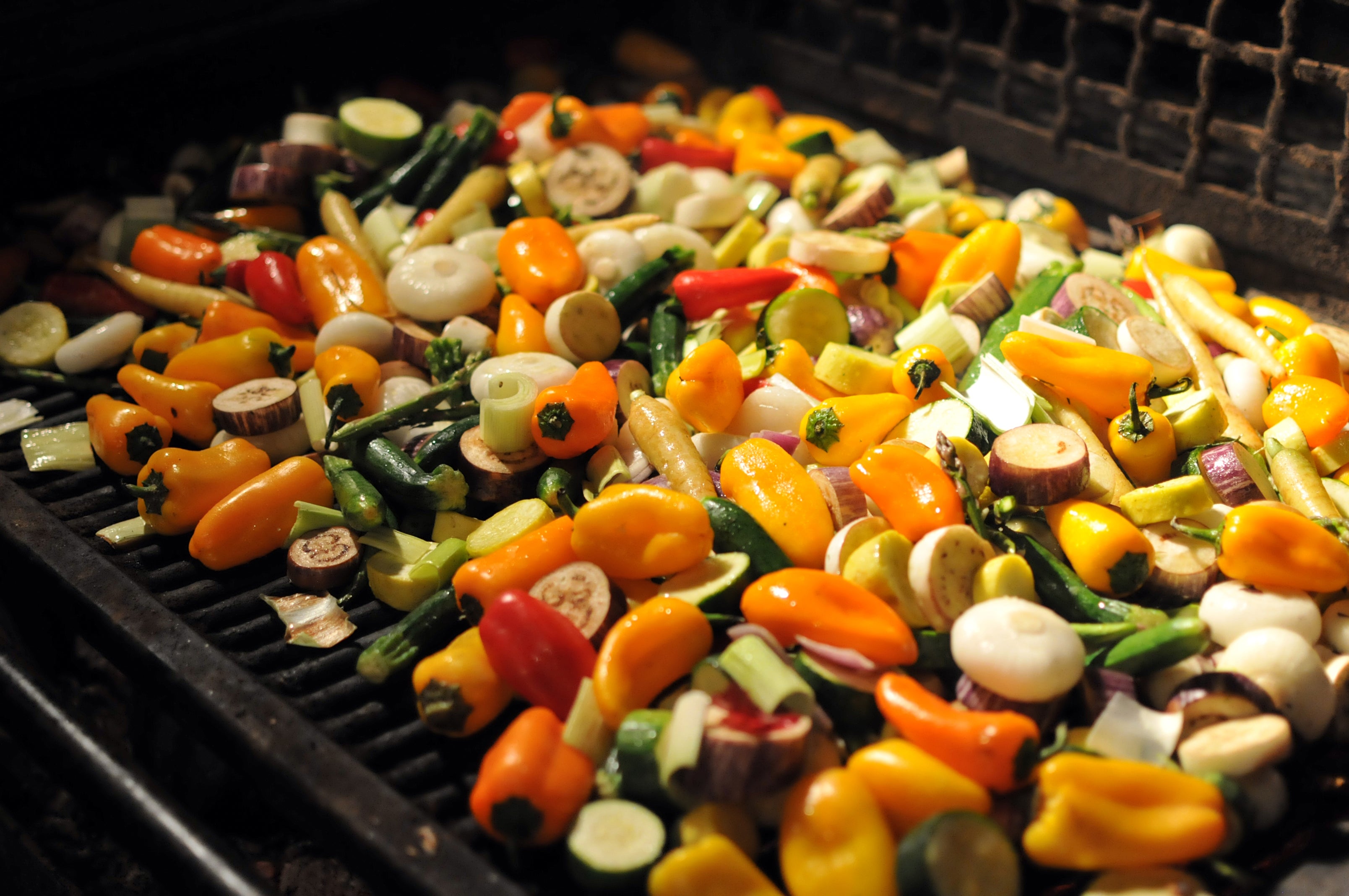 Grilled vegetables at Chef's Garden