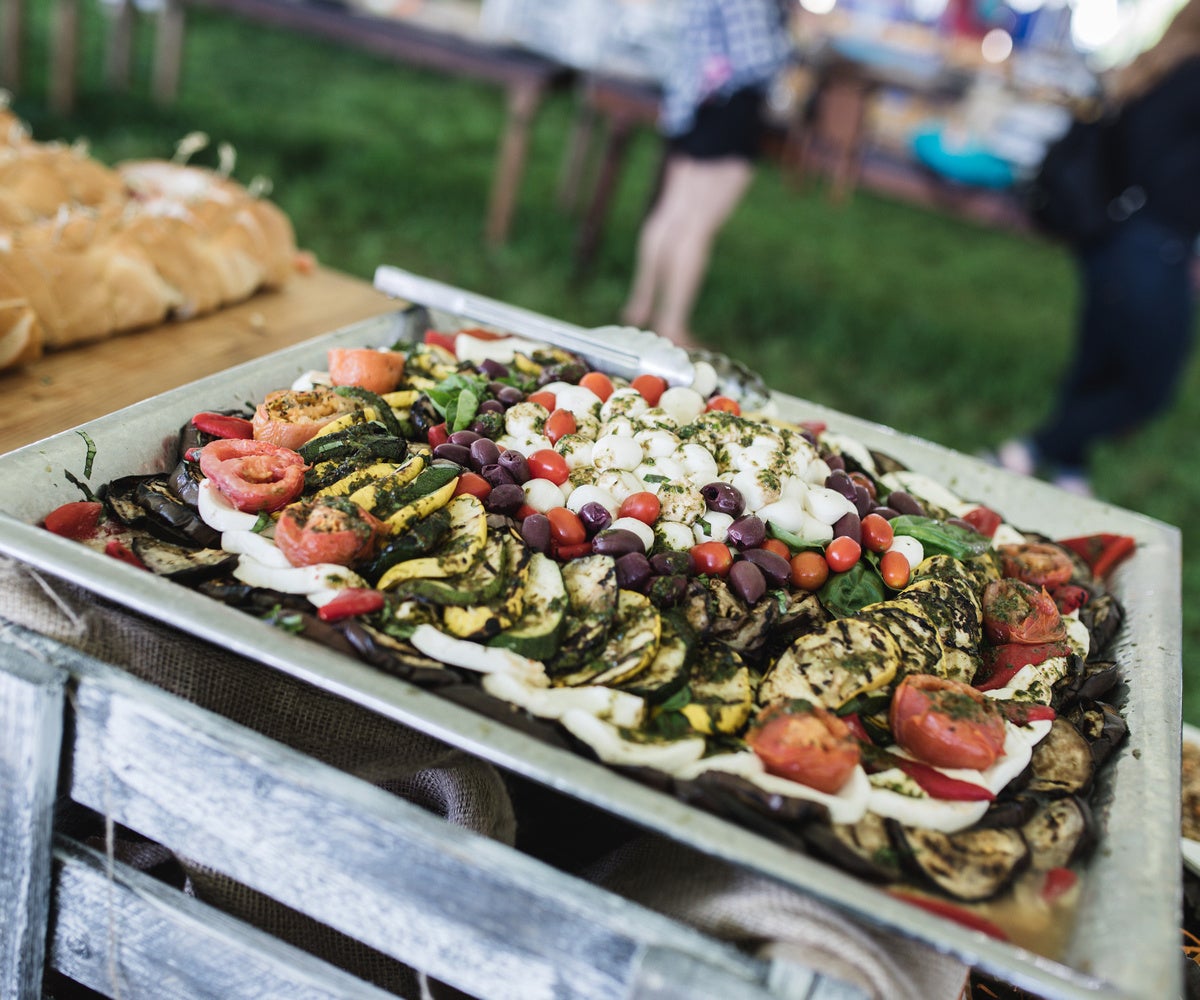 Catered Mozzarella and Vegetable Platter