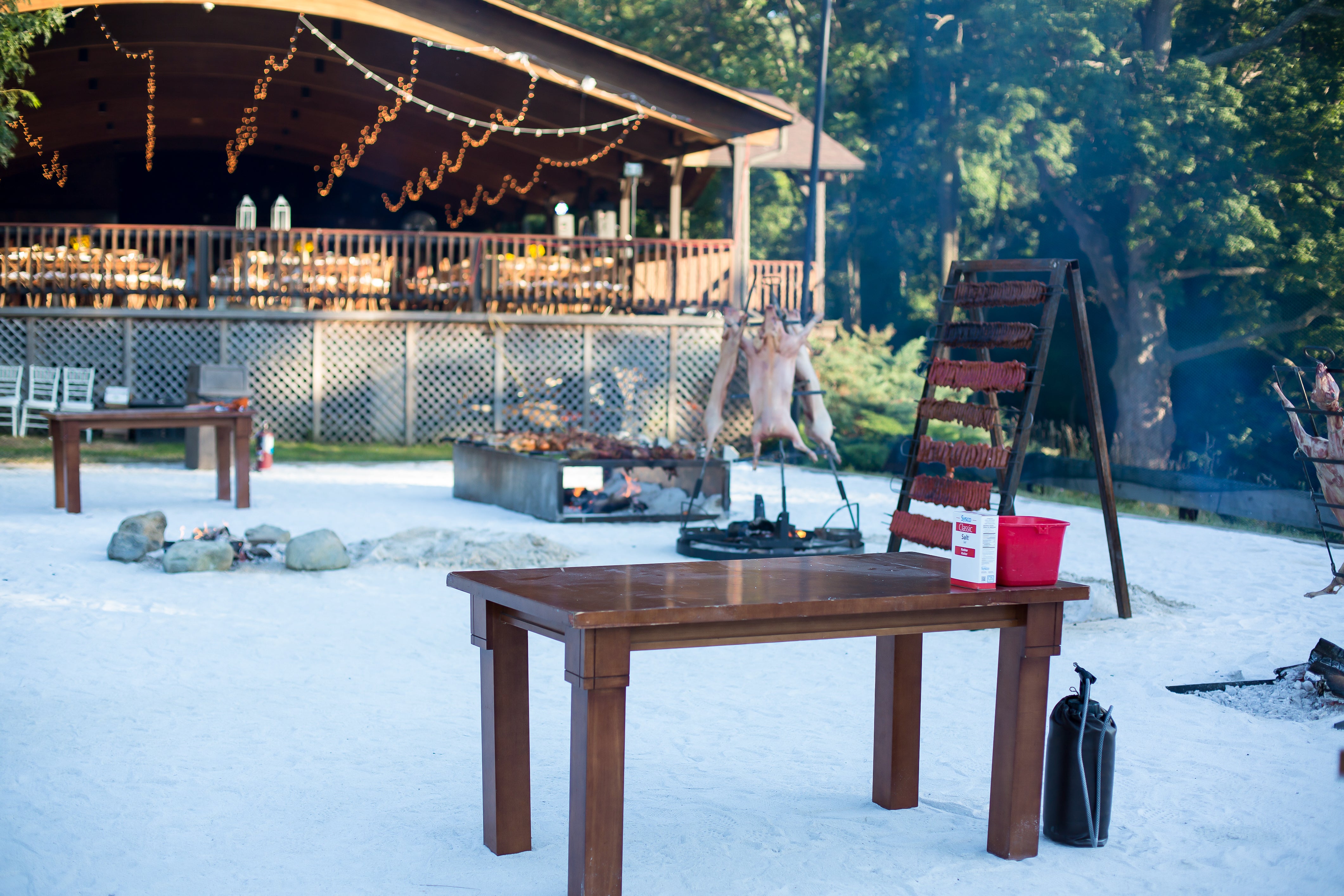 Outdoor barbecue at Sweetgrass Pavilion at Minerals