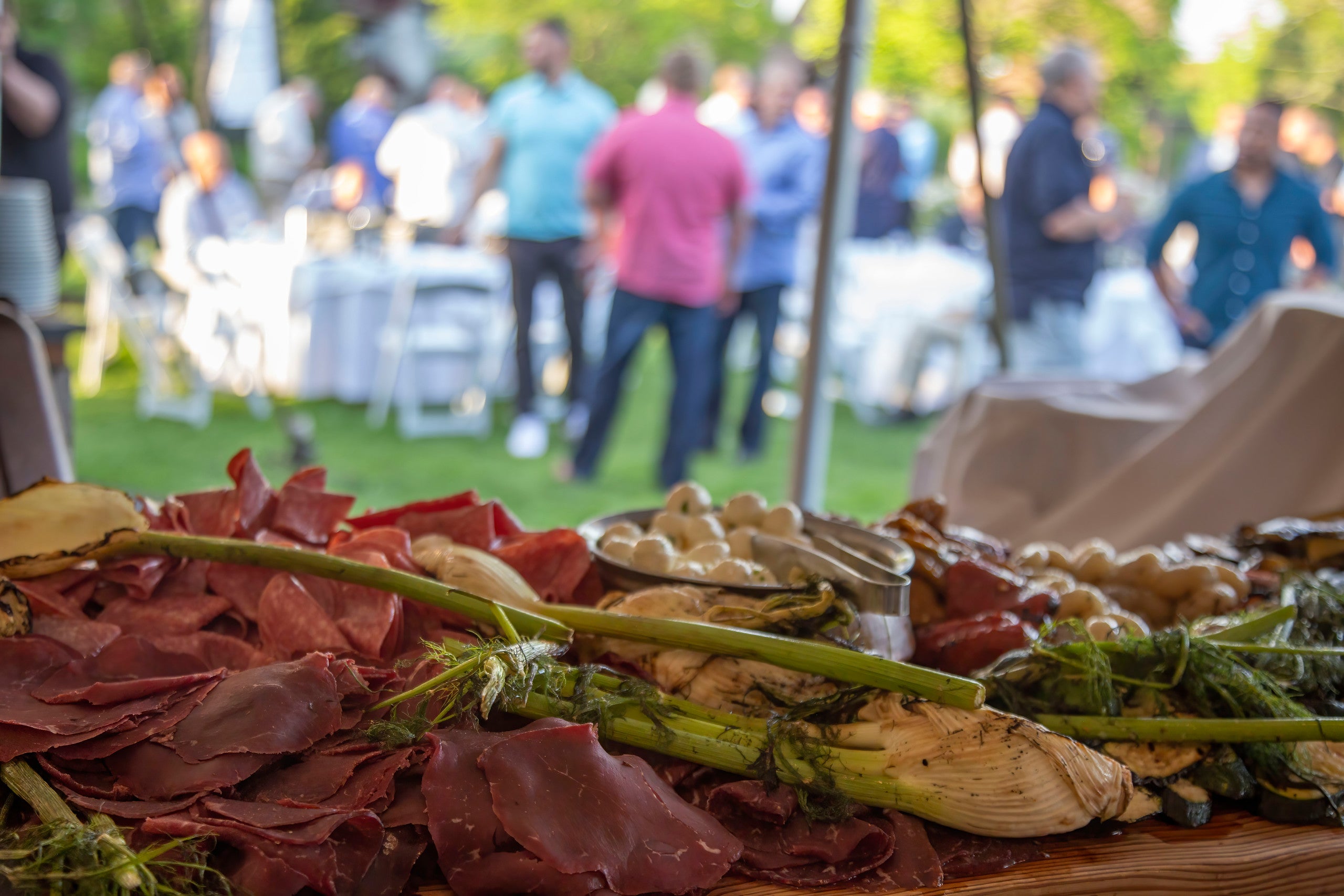 Food Display at an Outdoor Event