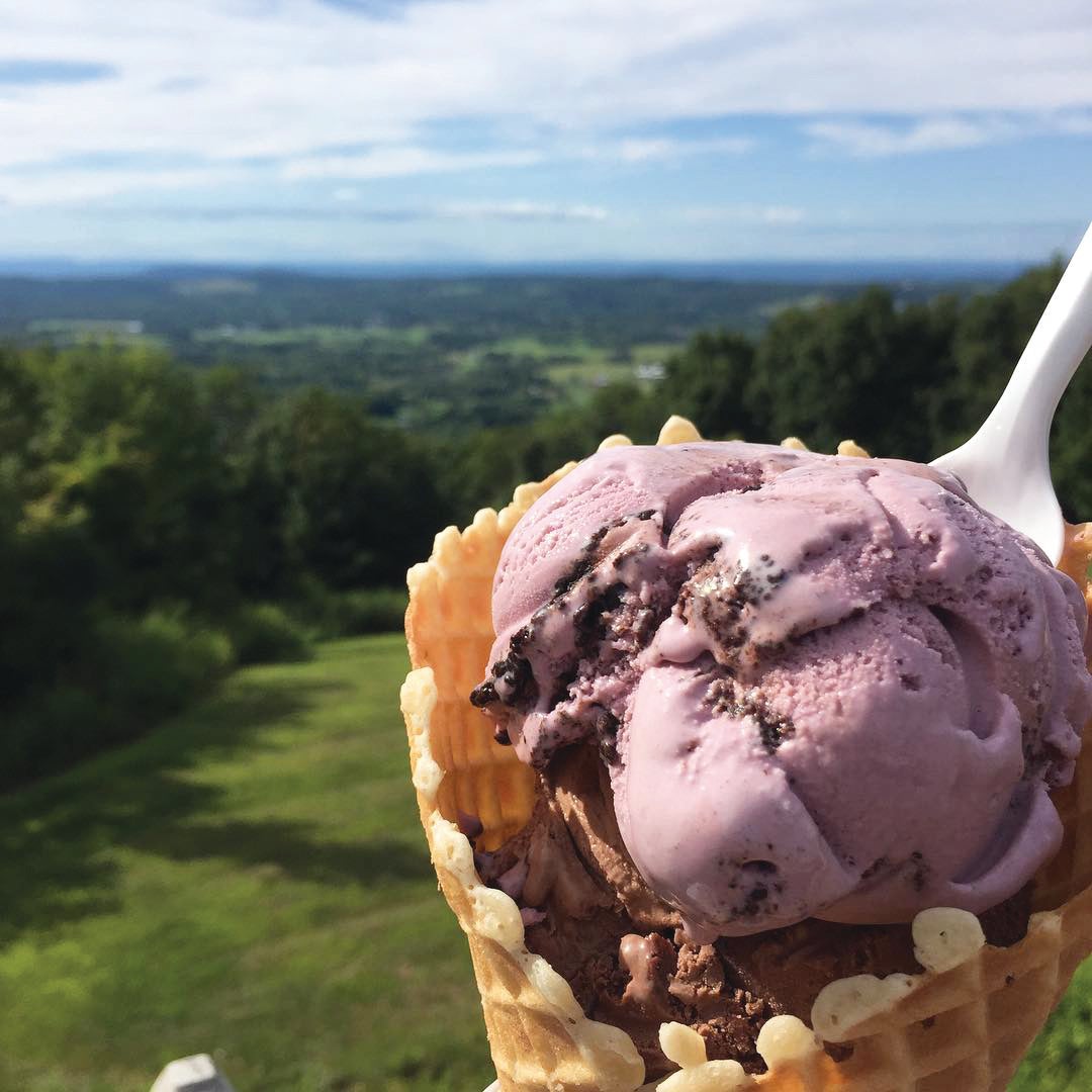 Ice cream cone from Bellvale Farms Creamery