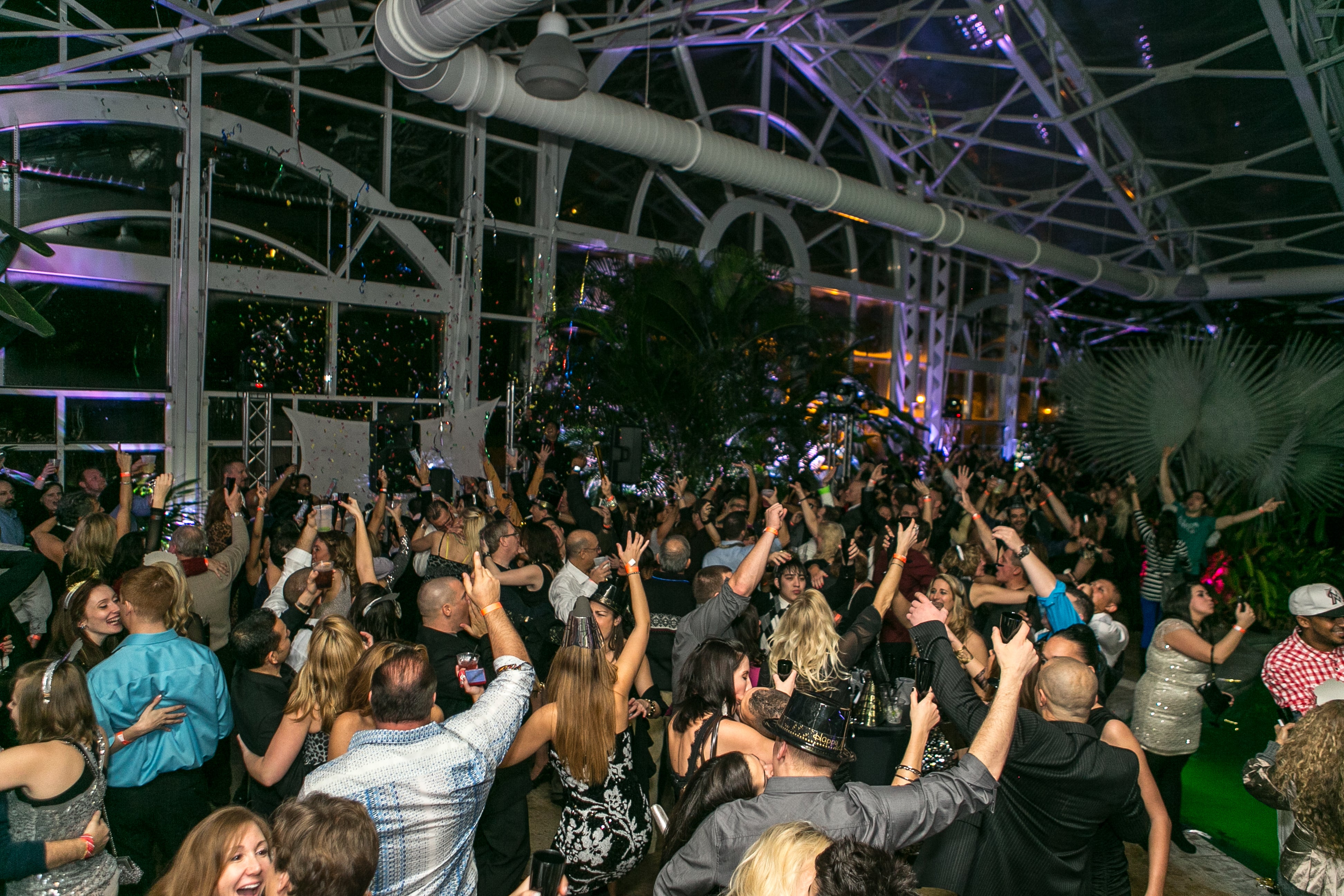 Ball drop on New Year's Eve celebration in Biosphere at Crystal Springs Resort in NJ