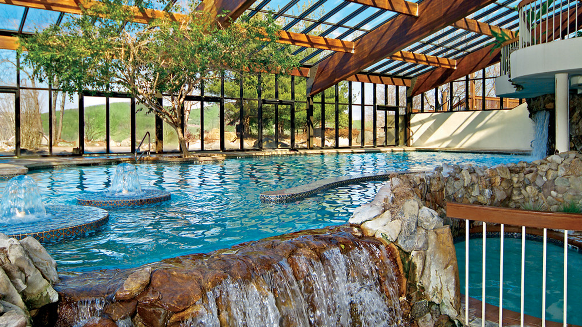 Indoor pool at Minerals Hotel at Crystal Springs Resort in NJ