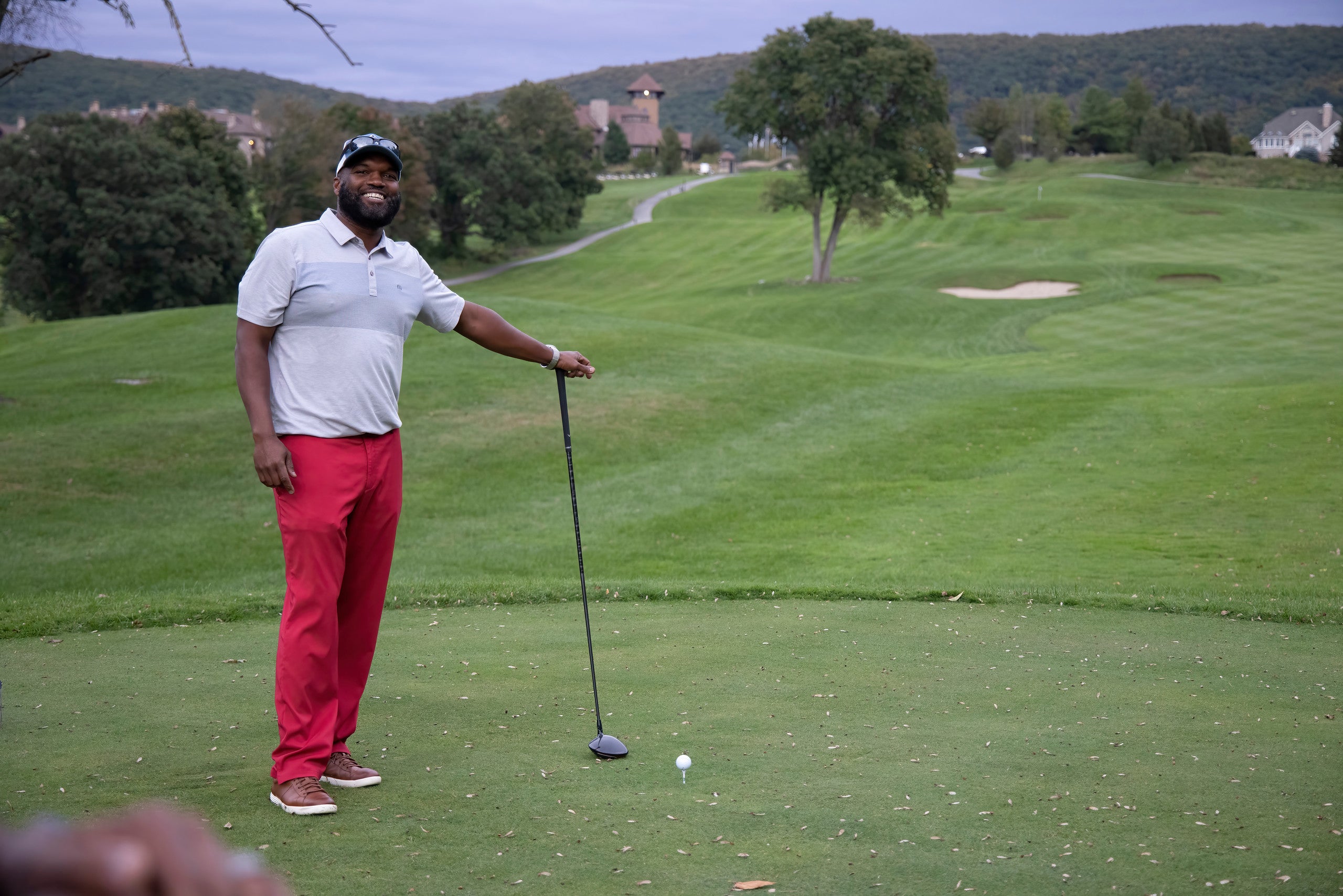 Golfer standing on the Wild Turkey Golf Course at Crystal Springs Resort