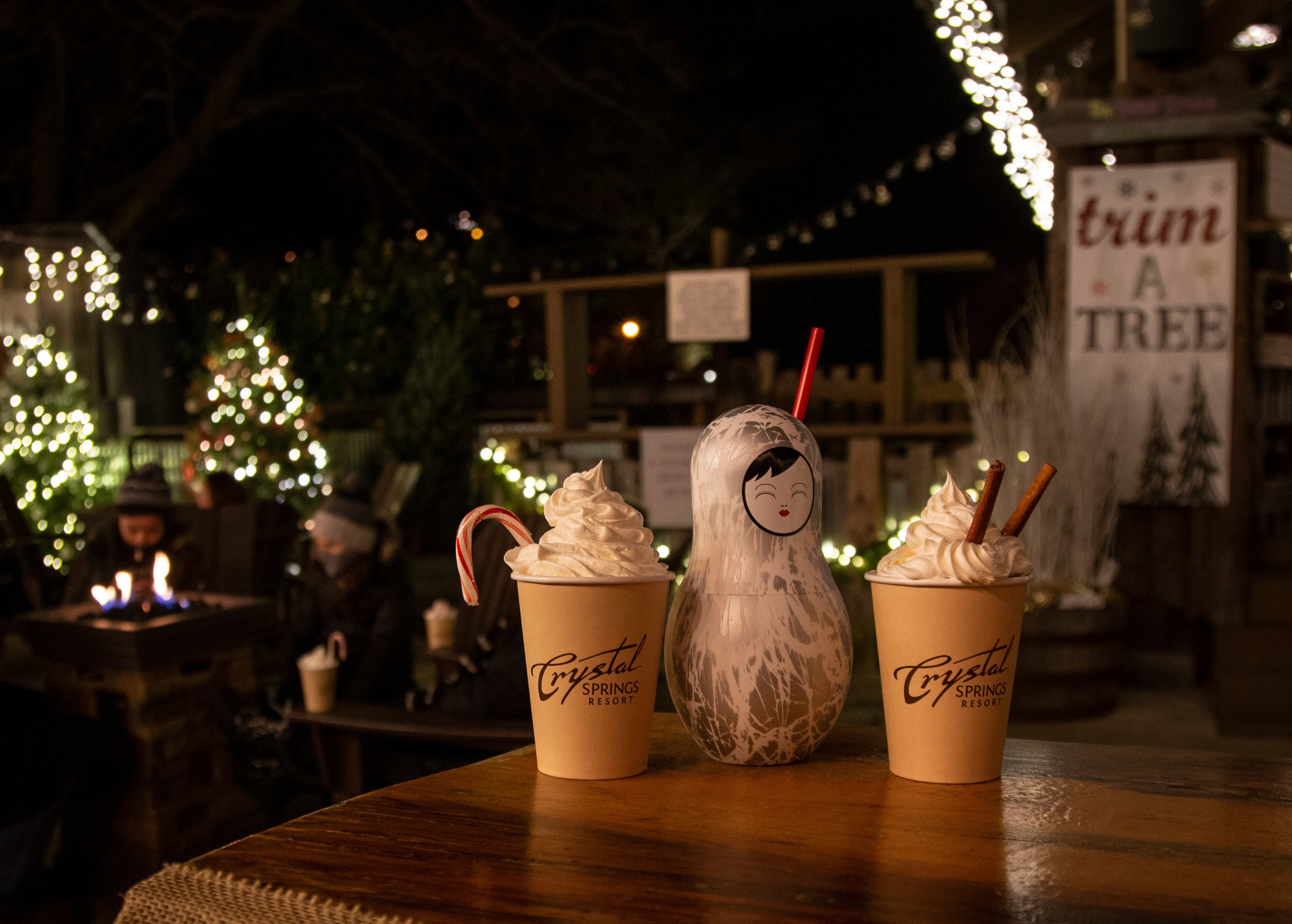 Festive drinks at Frosty's Cantina.