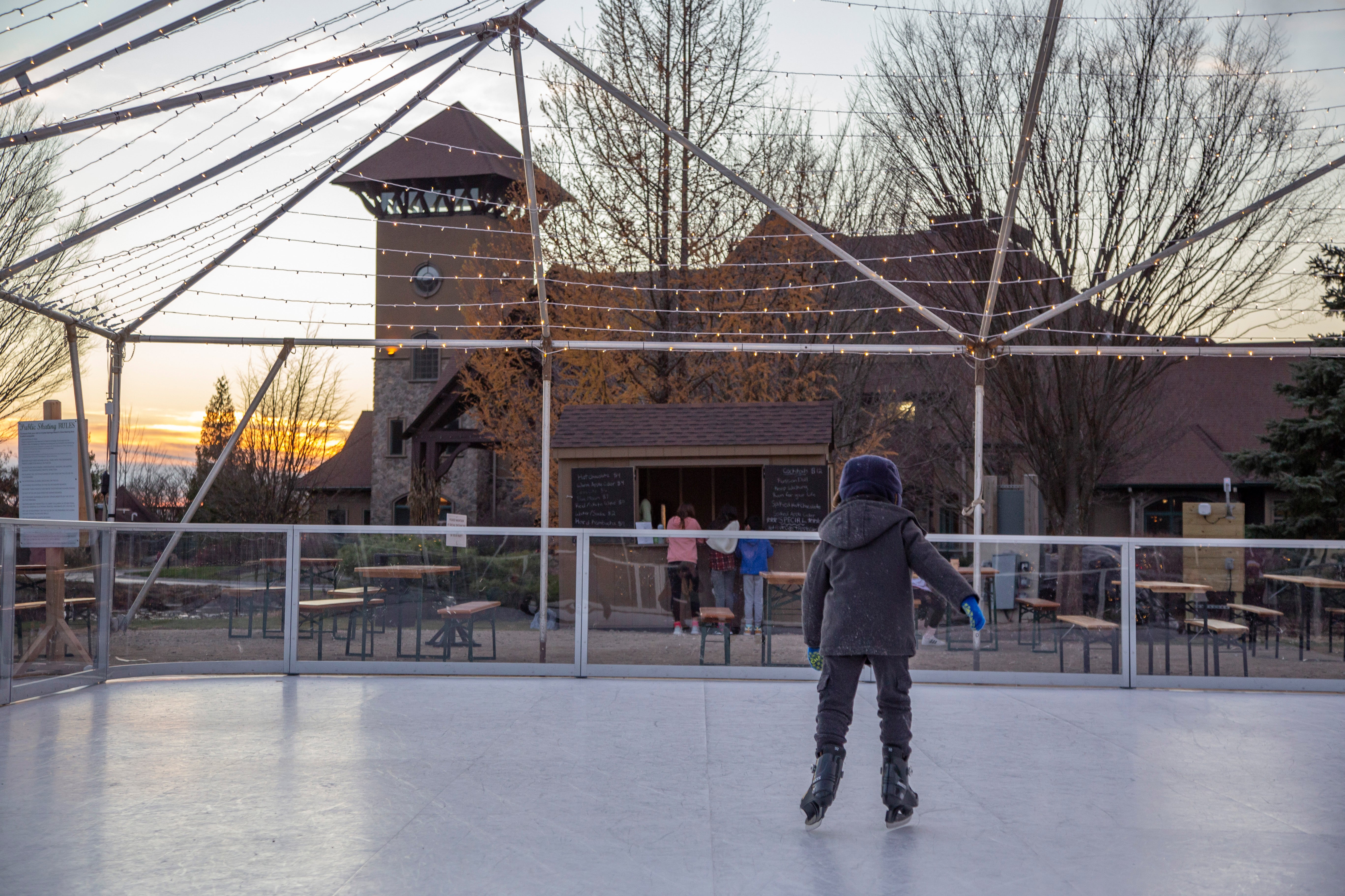 Child glice skating.