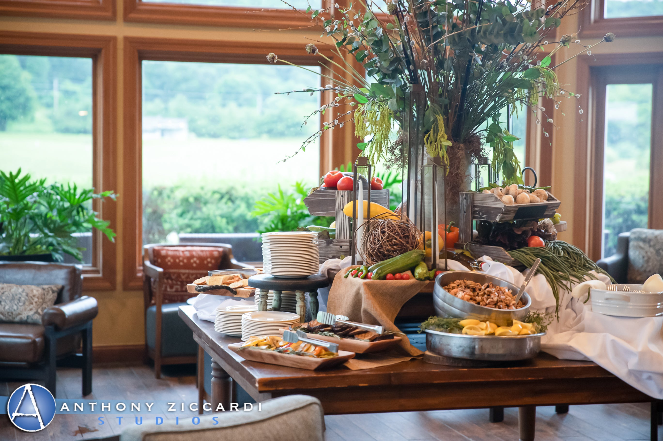 Wedding cocktail hour at Black Bear Golf Club