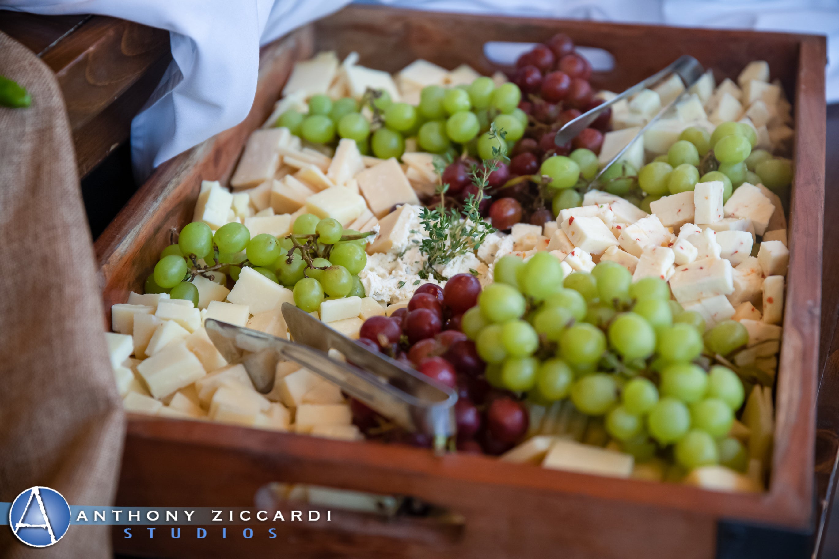 Grape and cheese platter
