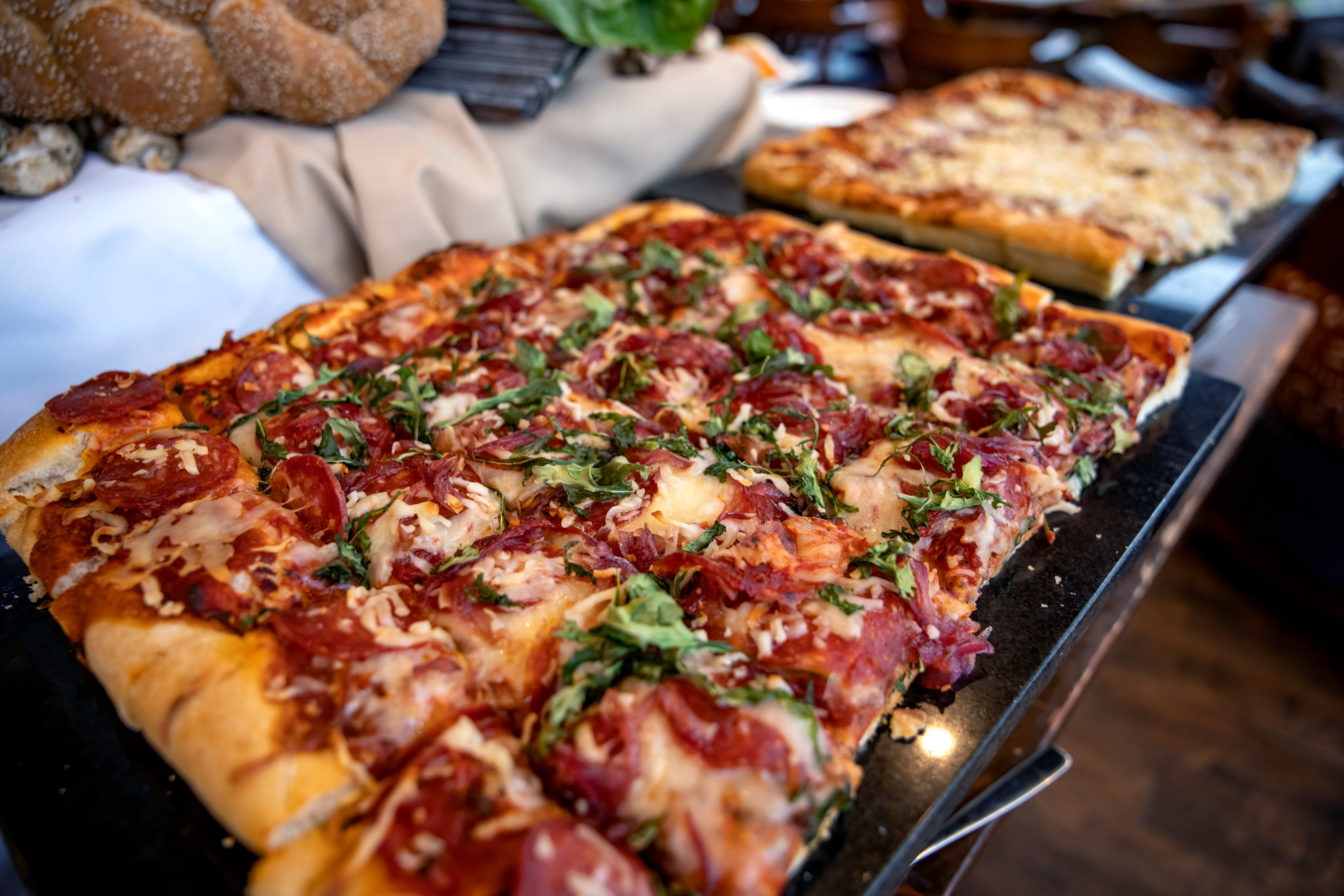 Pizza at Black Bear cocktail hour