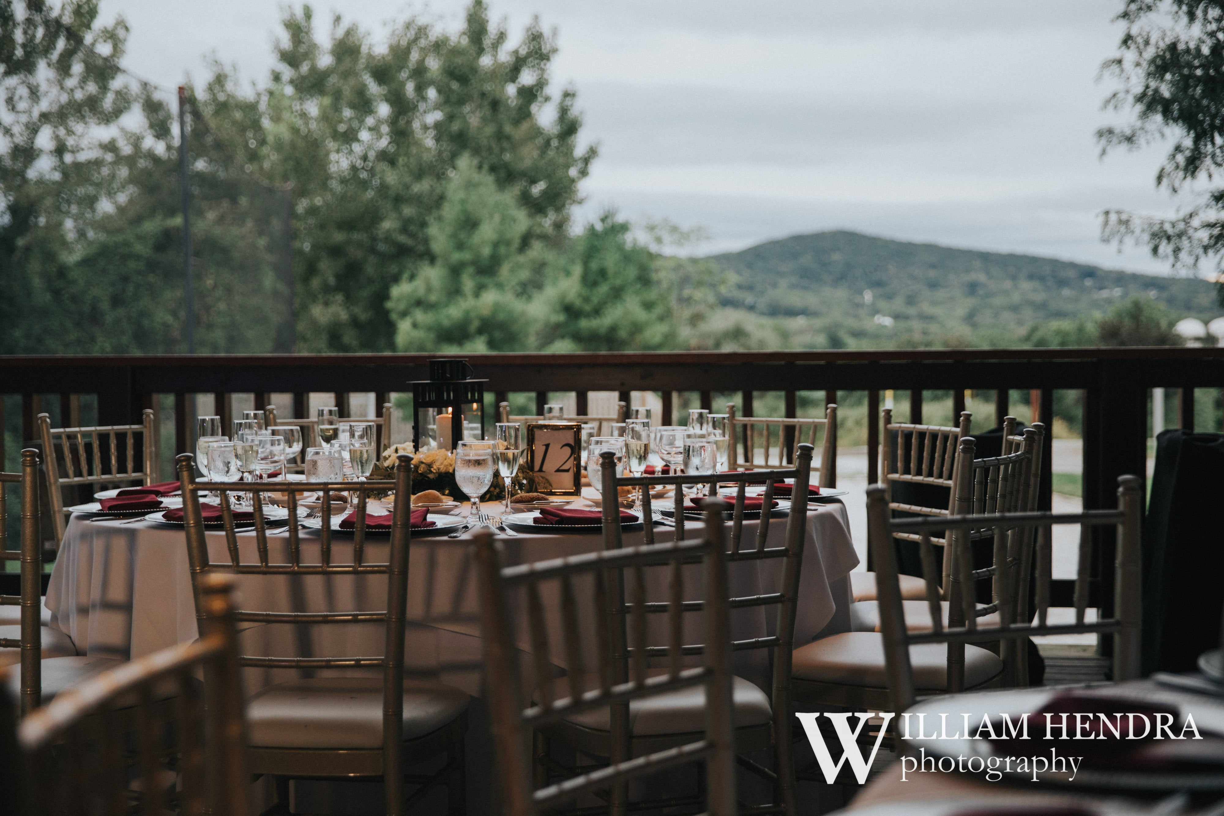 Sweetgrass Pavillion wedding reception table set at Crystal Springs Resort in NJ