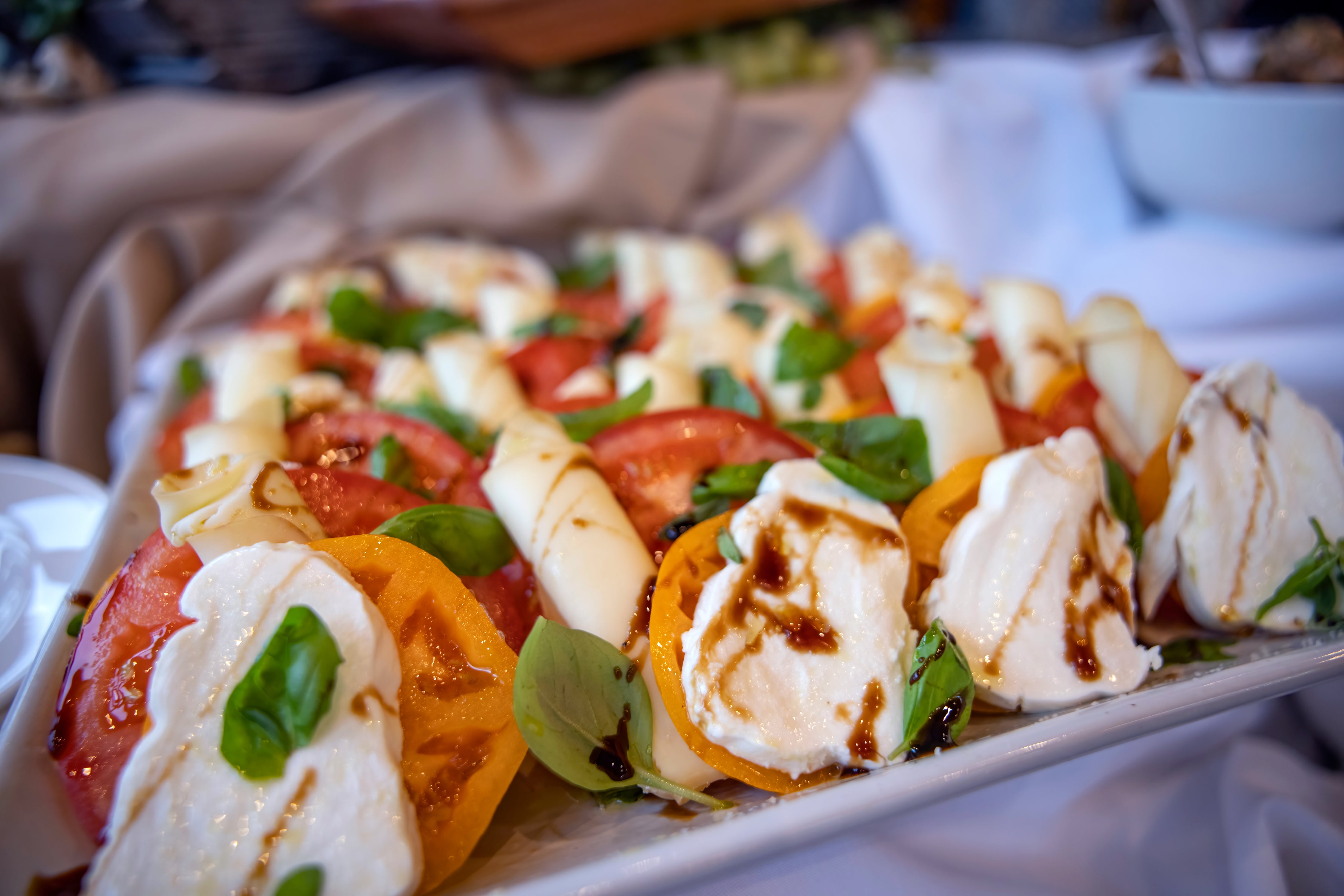 Black Bear catering featuring caprese dish