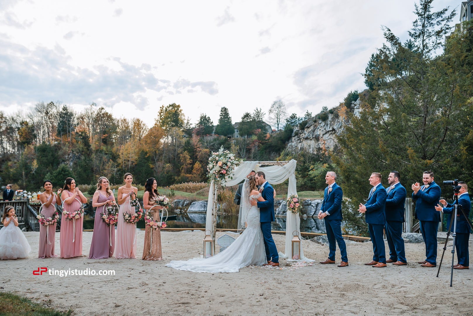 Quarry wedding at Crystal Springs Resort