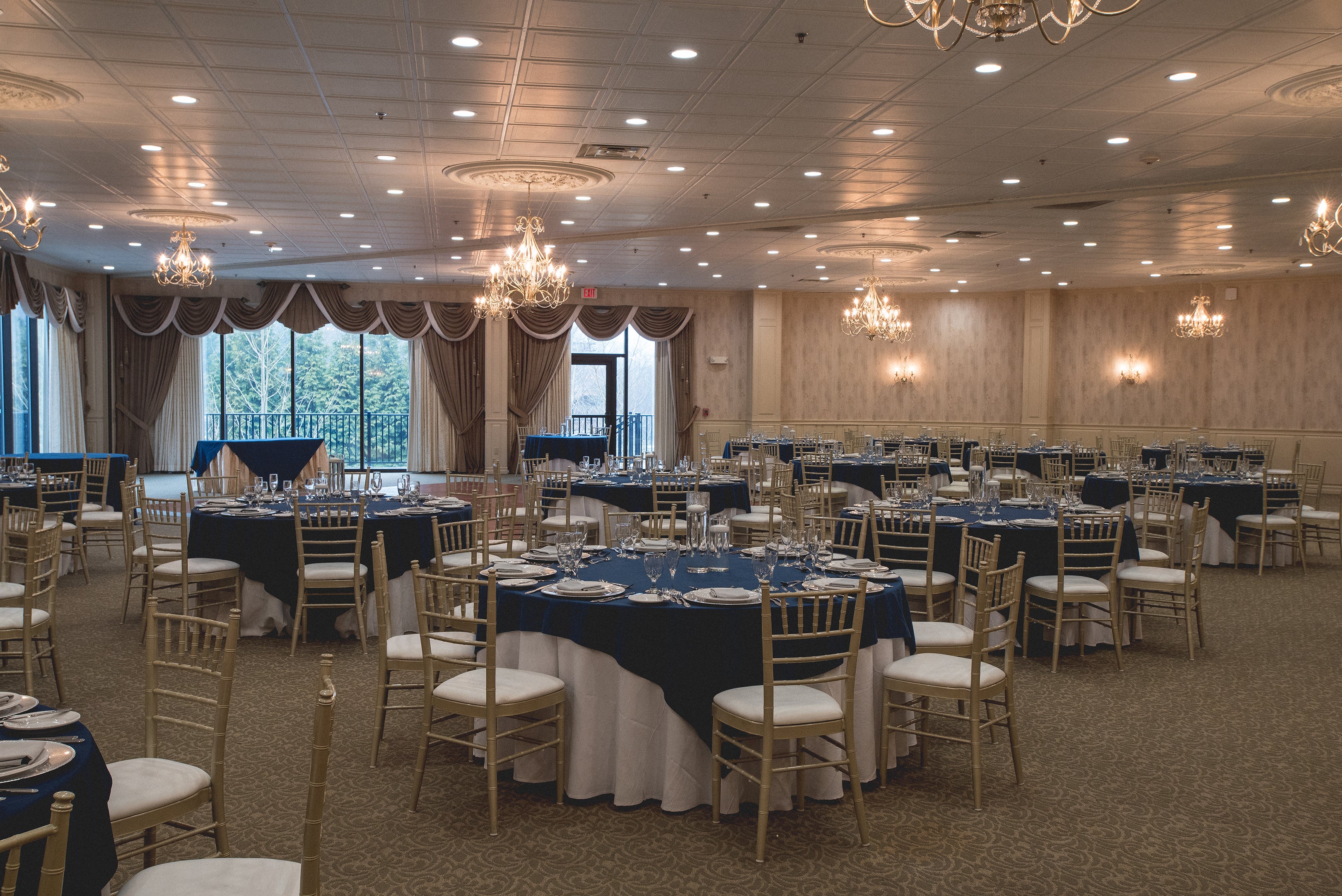 Diamond Ballroom at Minerals Hotel set up for an event