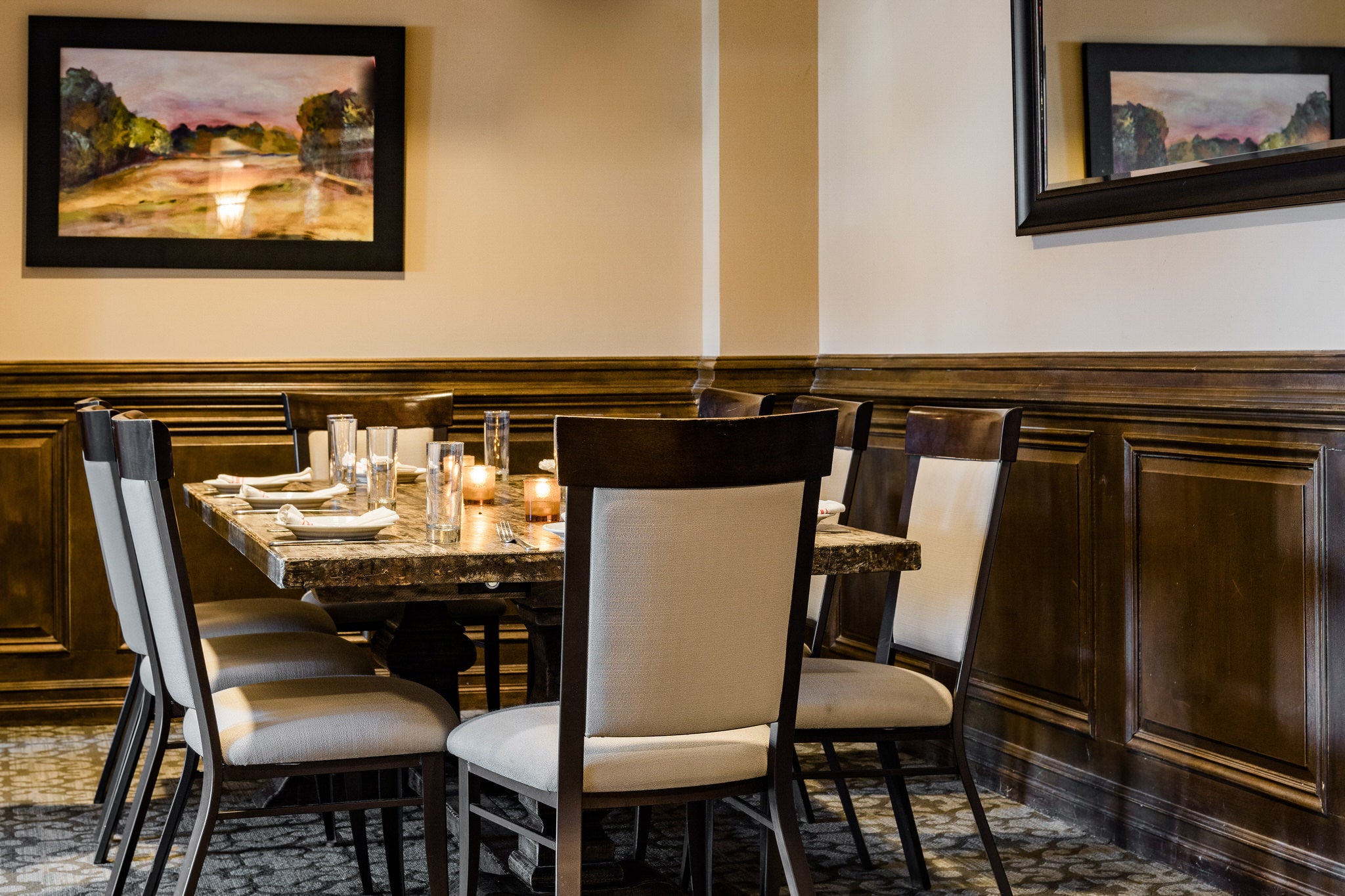 Dining table at Springs Bistro