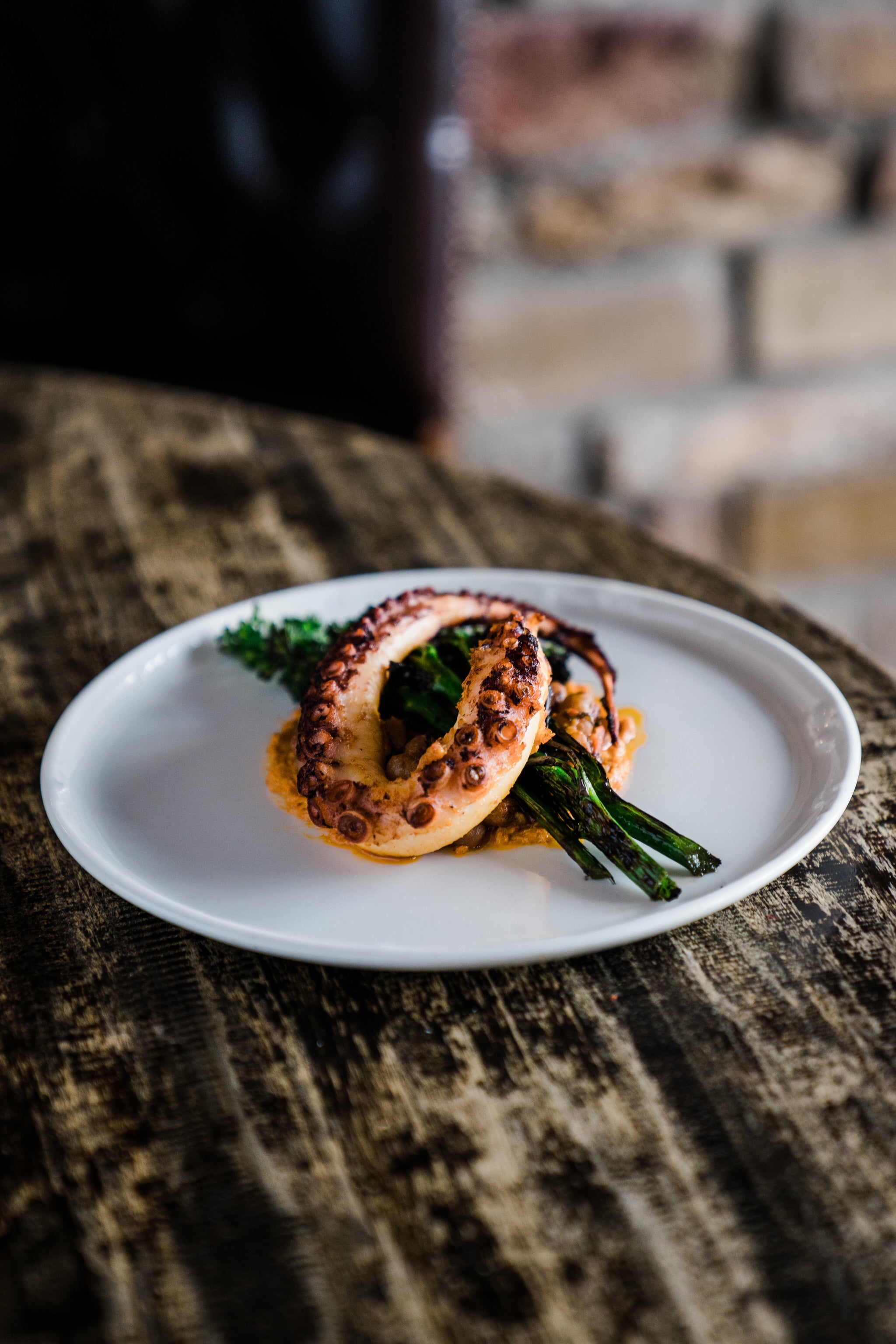 Octopus dish at Springs Bistro