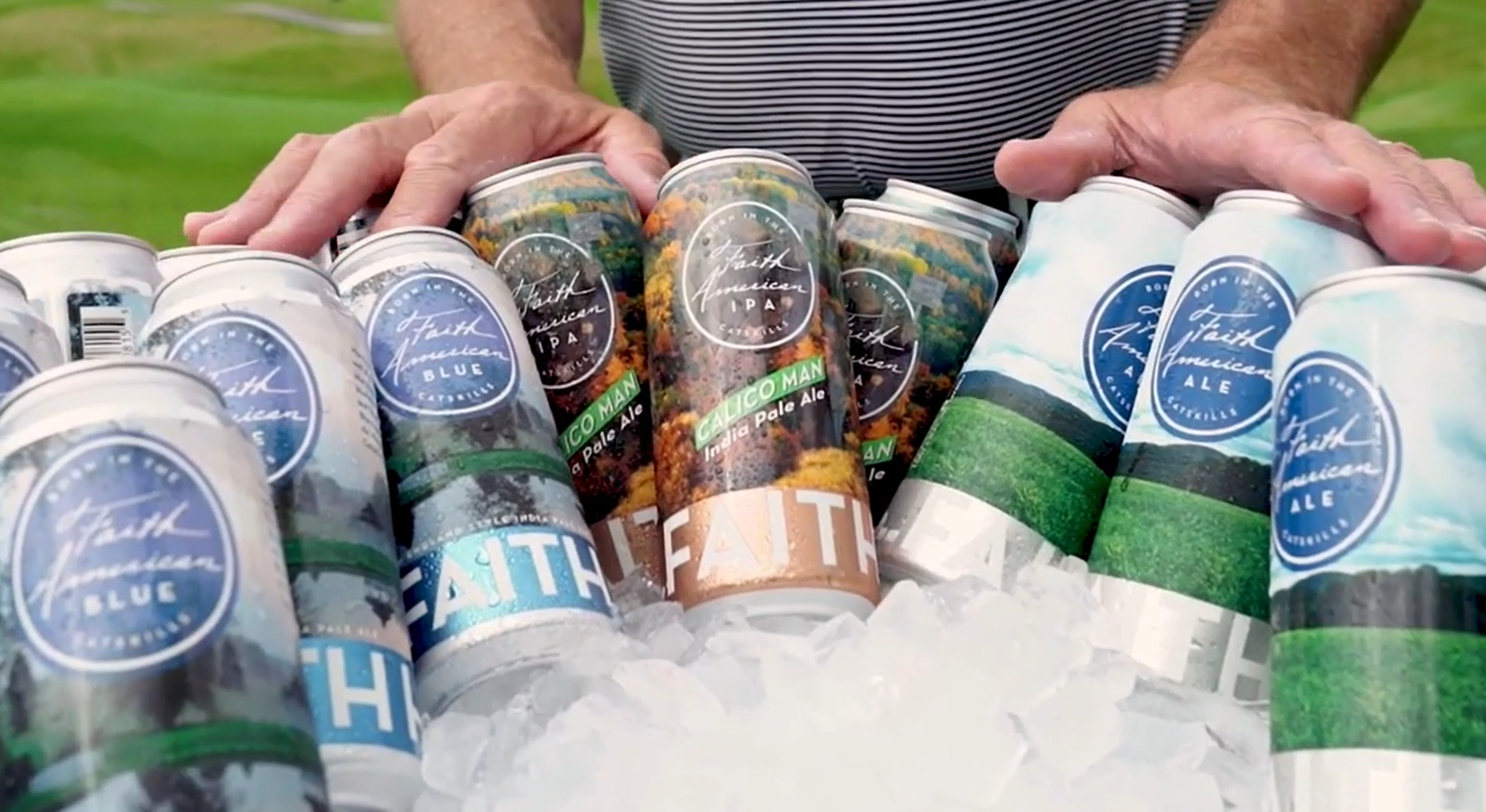 Faith american beer cans.