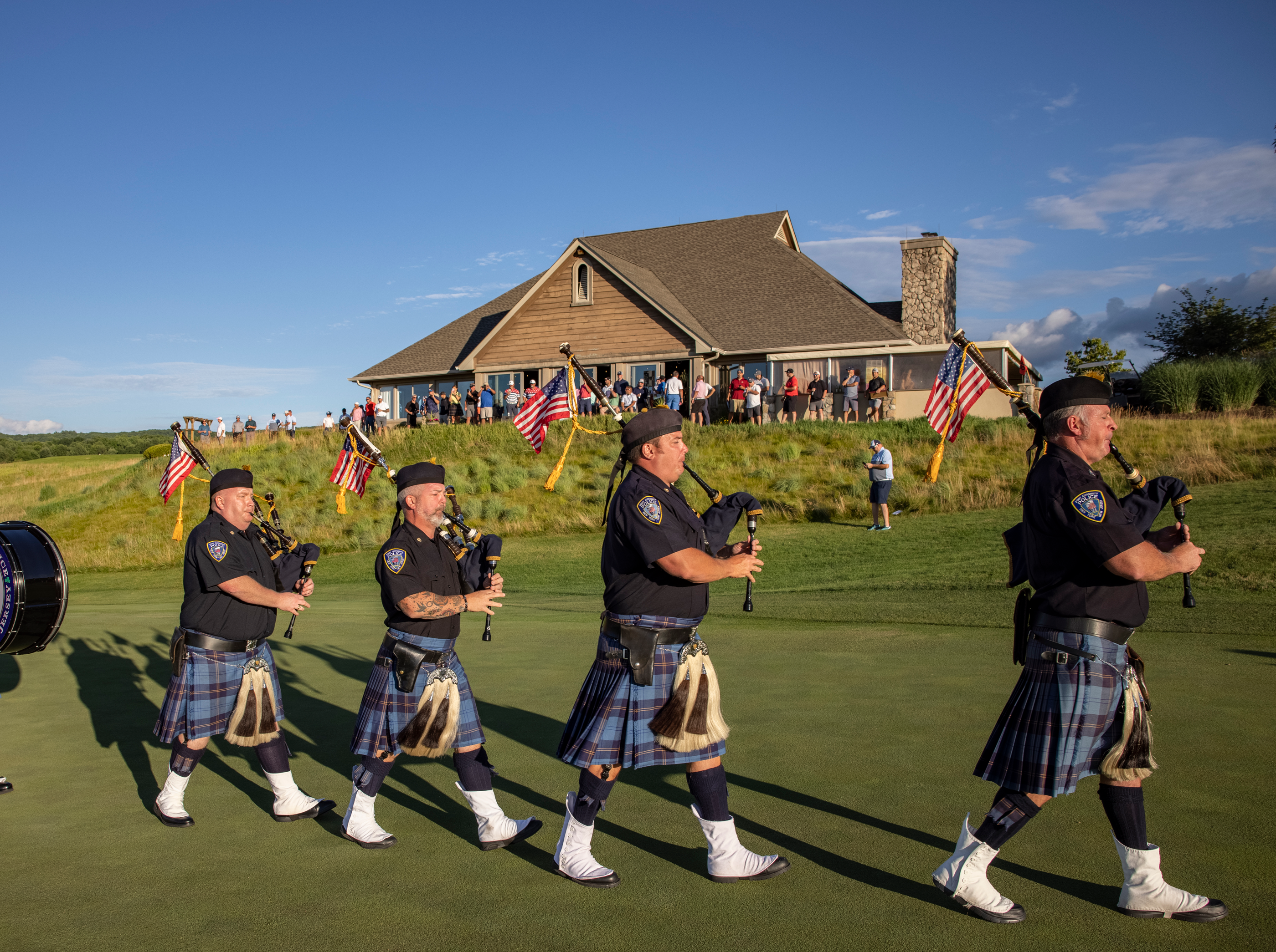 Marching band playing at Ballyowen Golf Club
