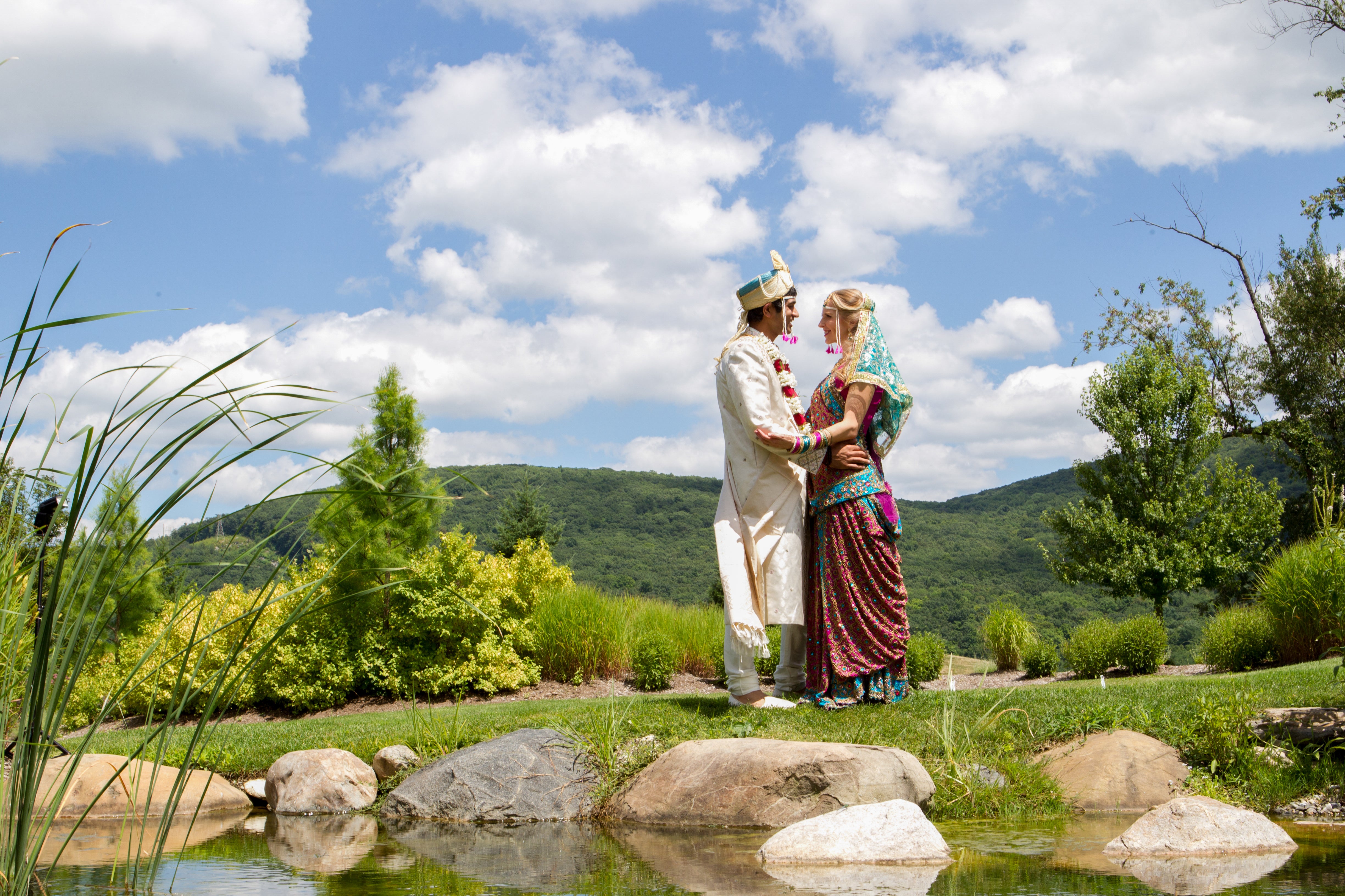 Indian wedding couple at Crystal Springs Resort