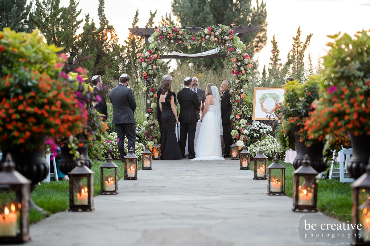 Jewish wedding ceremony at the Crystal Springs Country Club