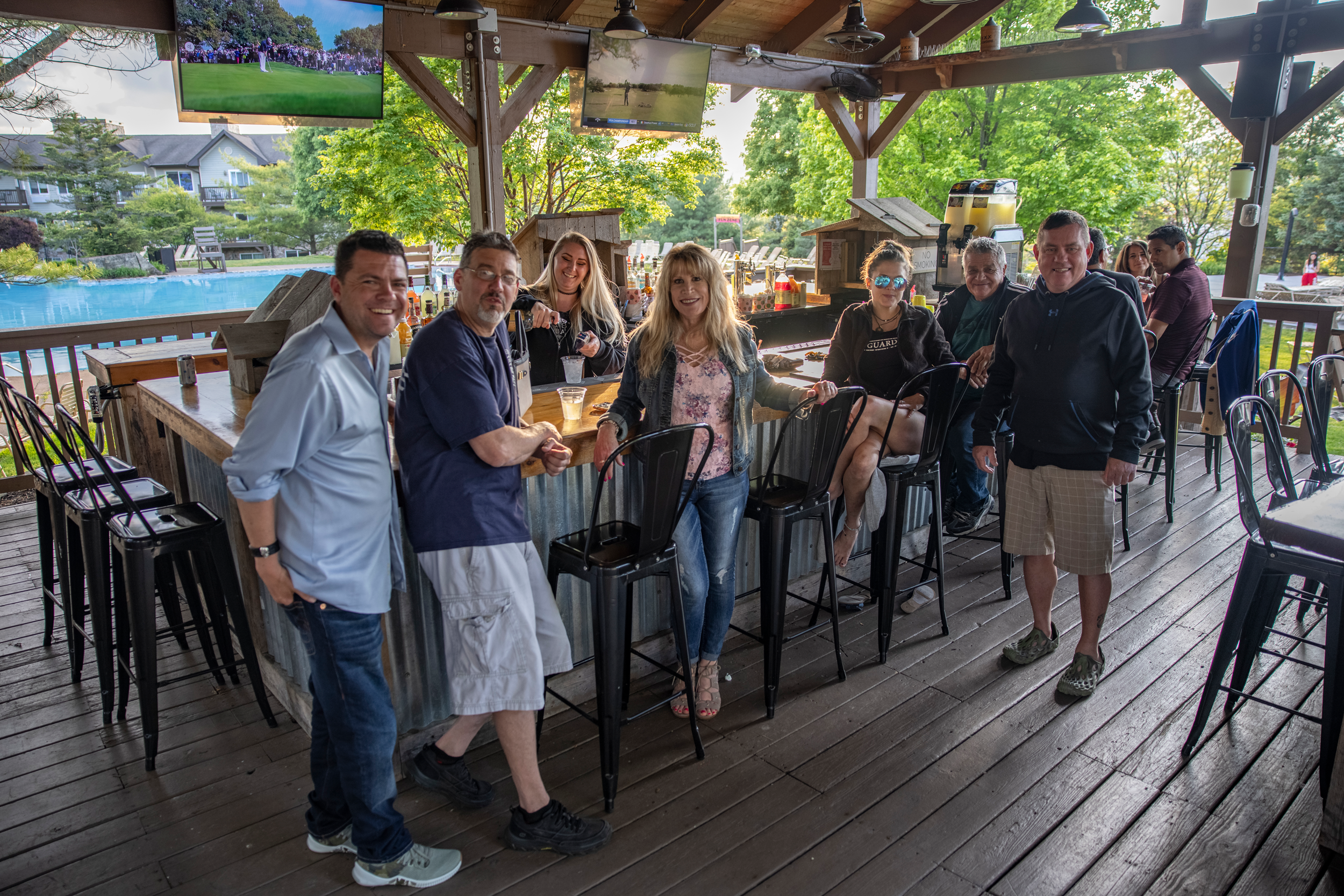 Group of people at Moonshine.