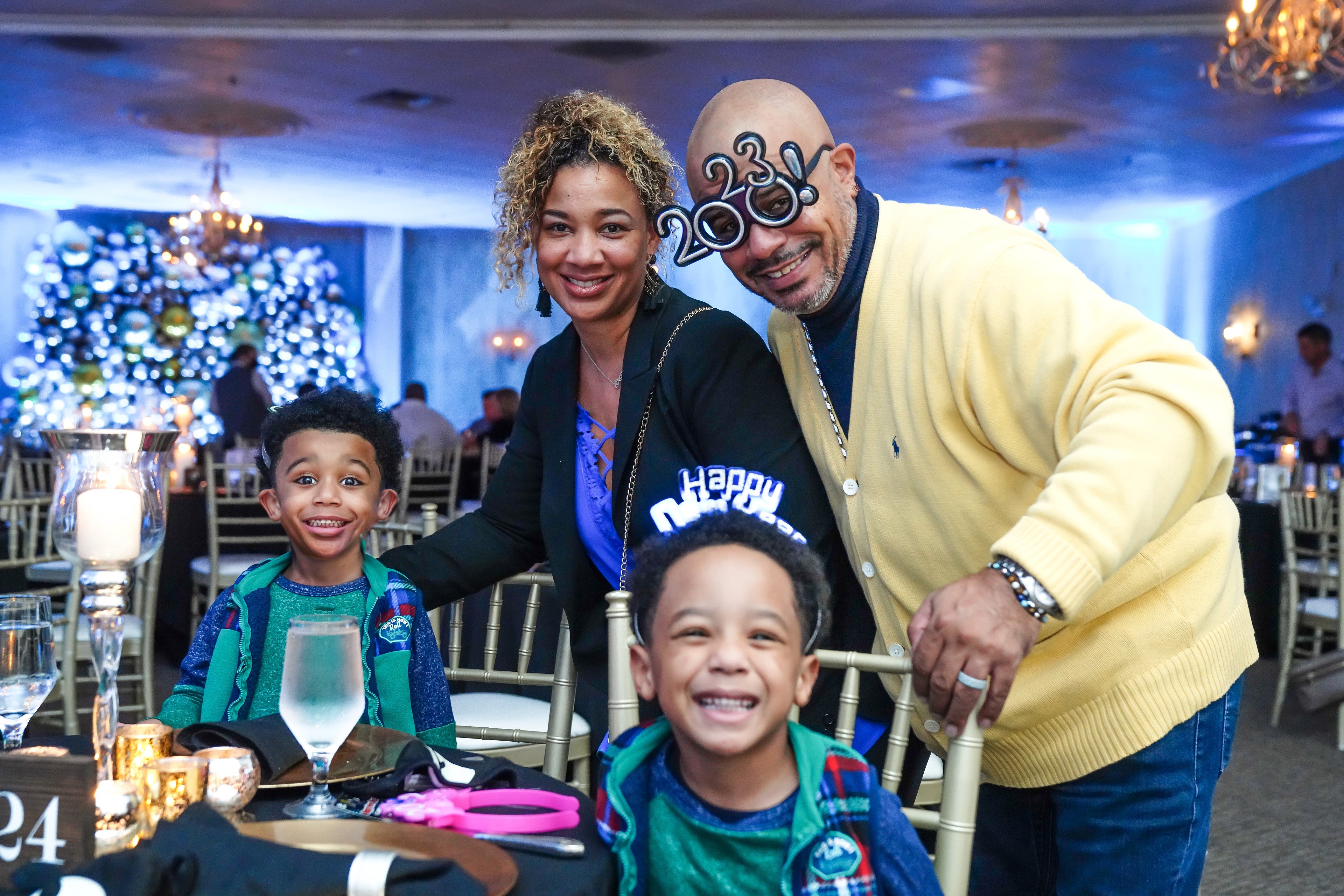 Family celebrating NYE 2023