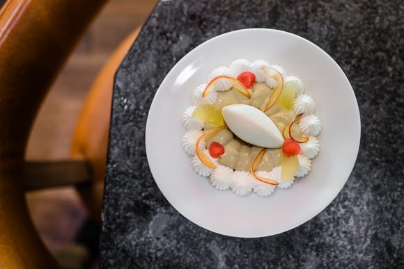 Plated dessert at Restaurant Latour