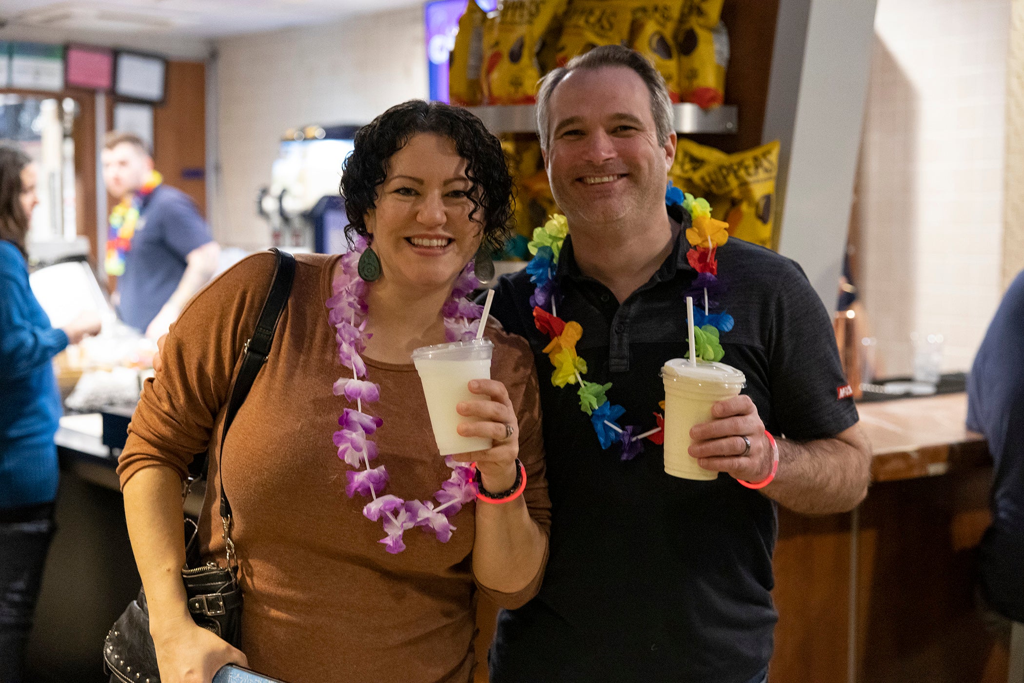 Couple enjoying drinks at the Biosphere at Crystal Springs Resort