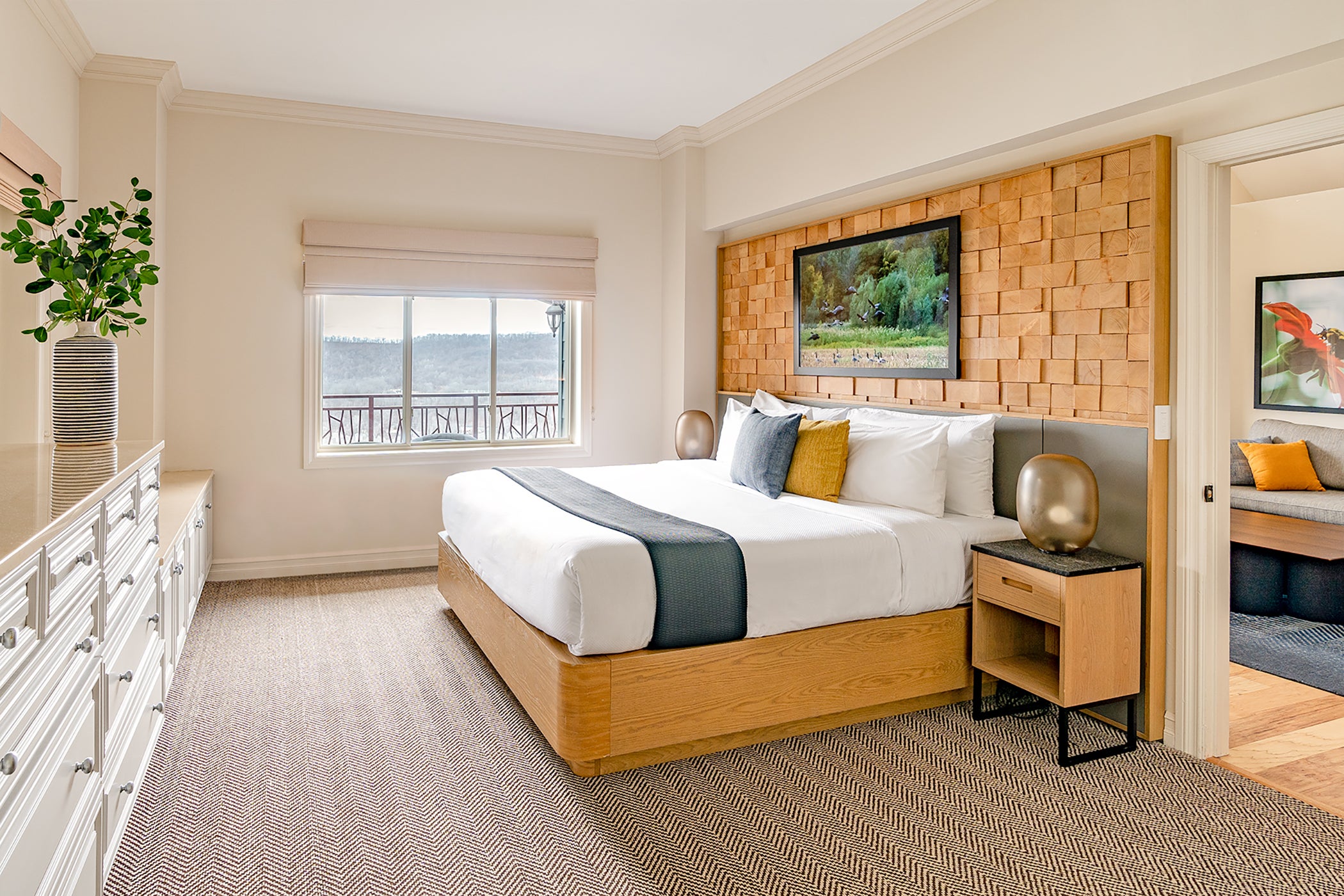 King Bed Room in 2 Bed 2 Bath Suite at Grand Cascades Lodge