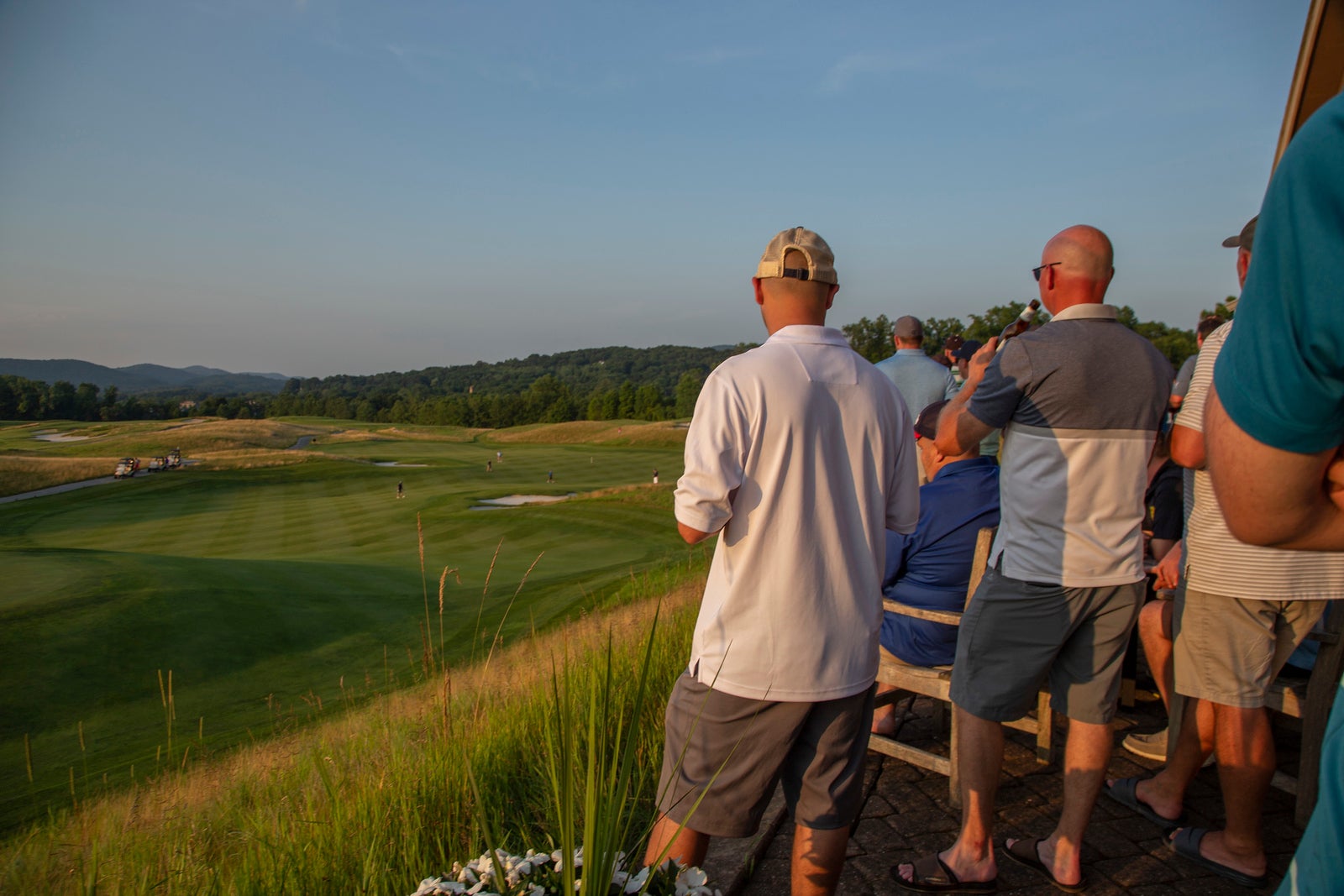 Spectators watching a golf event at Ballyowen.