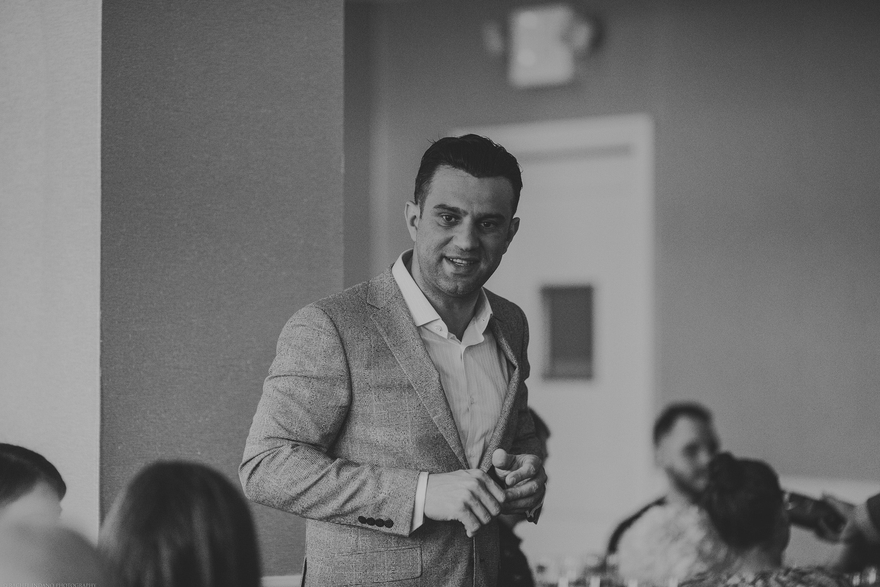 Robby Younes speaking at the Wine Festival