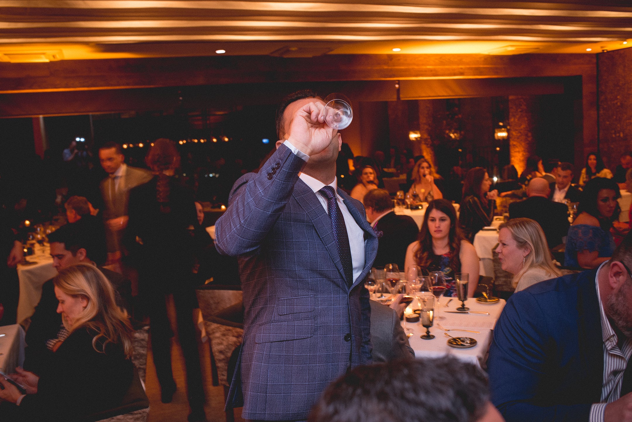 Drinking Wine in Restaurant Latour