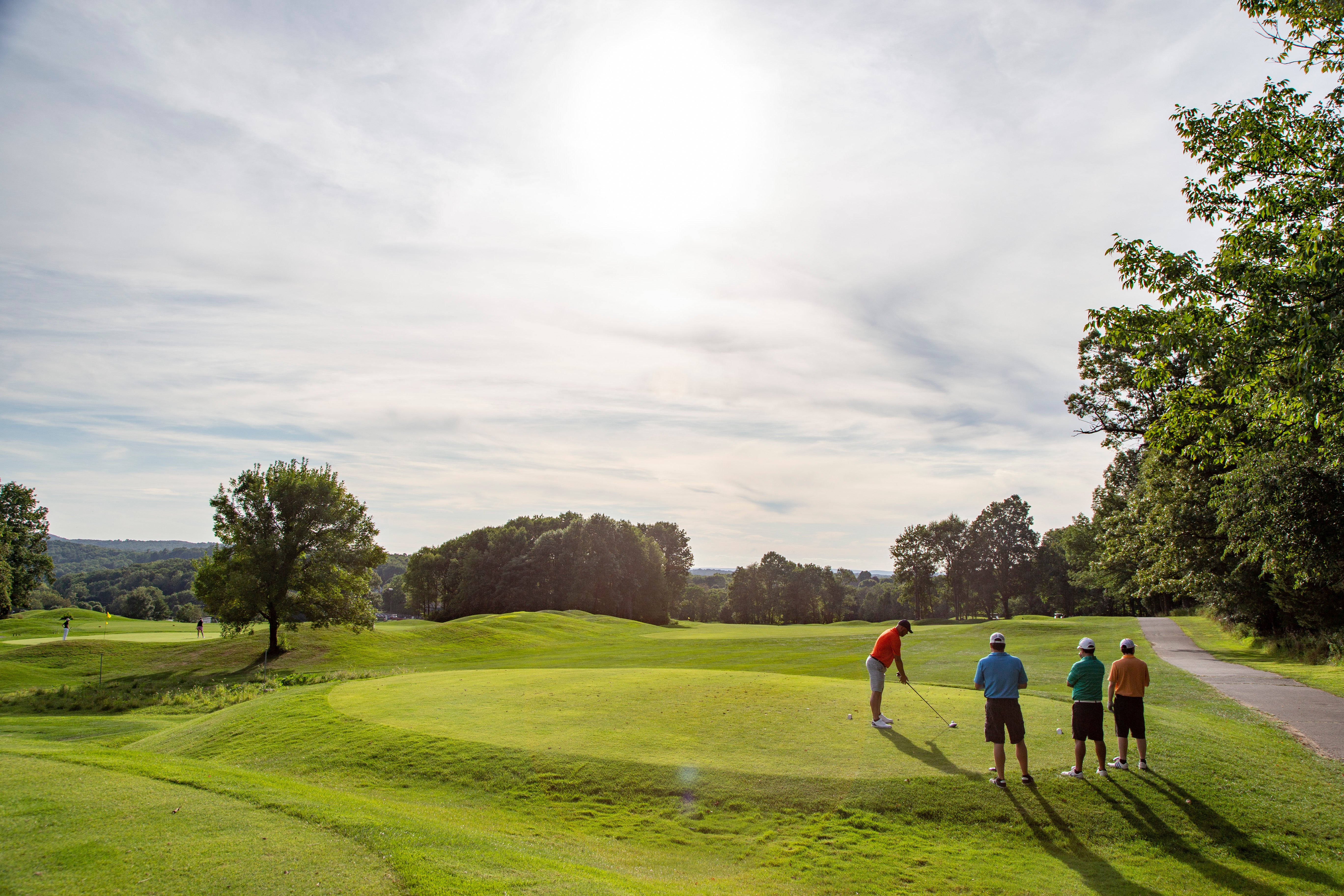Golfers on a course at Crystal Springs Resort