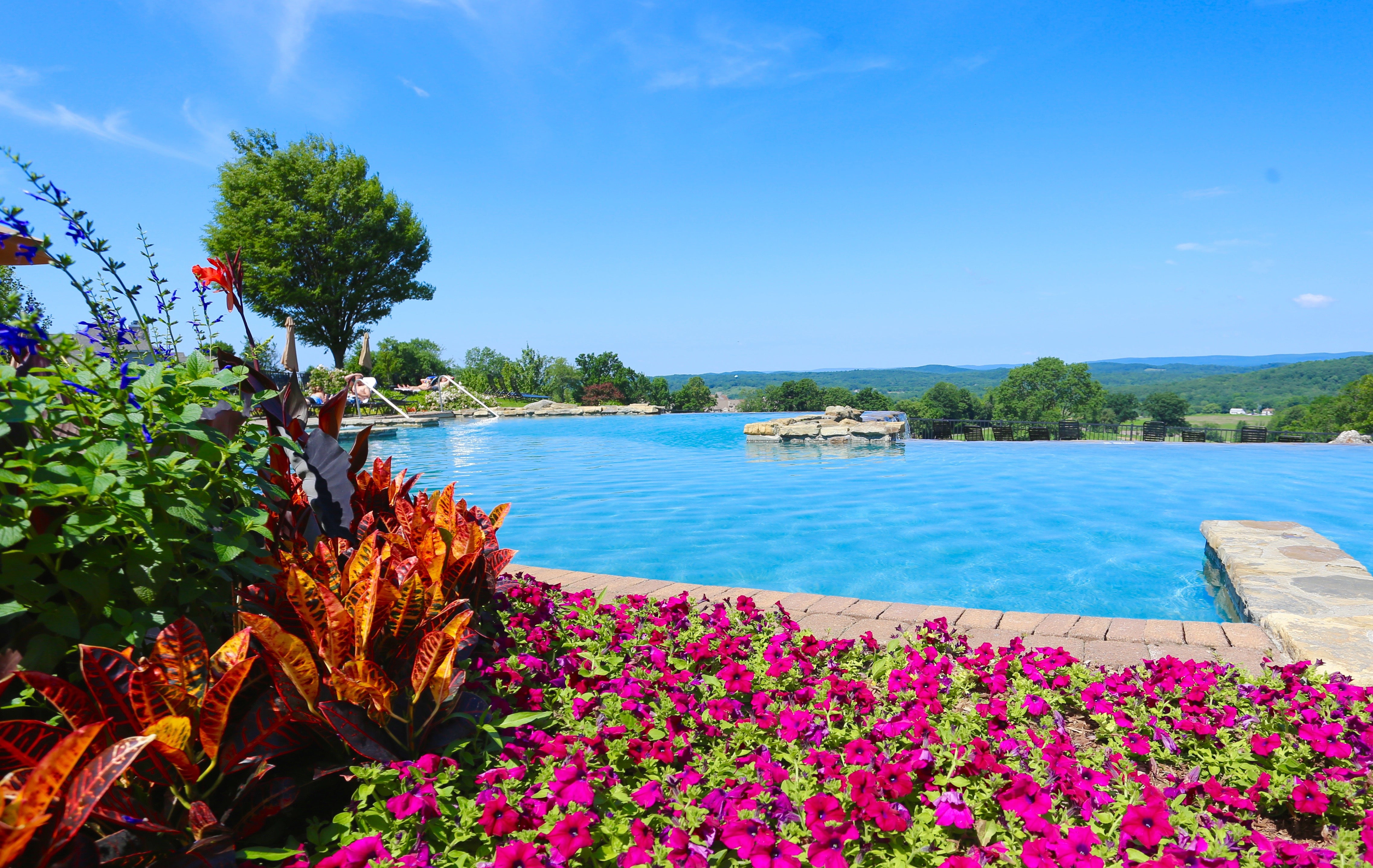 Outdoor Vista 180 pool at Grand Cascades Lodge.