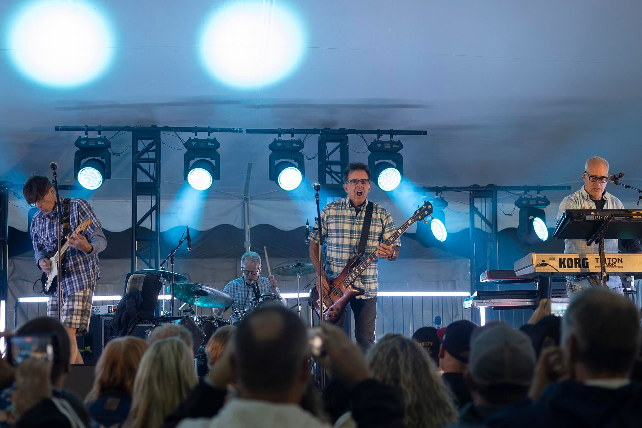 The Nerds playing on music fest stage.