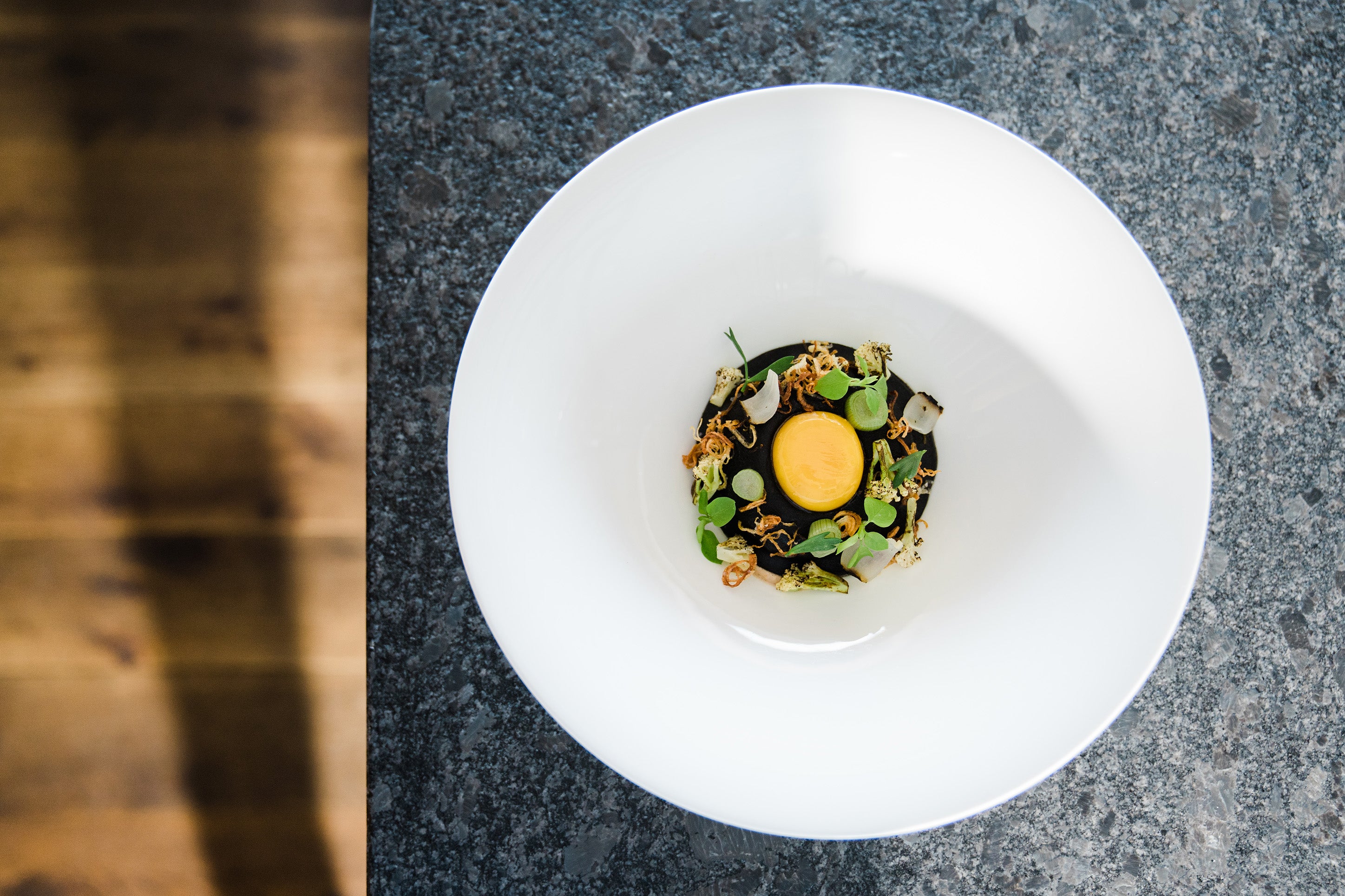 Foraged Dish in Restaurant Latour