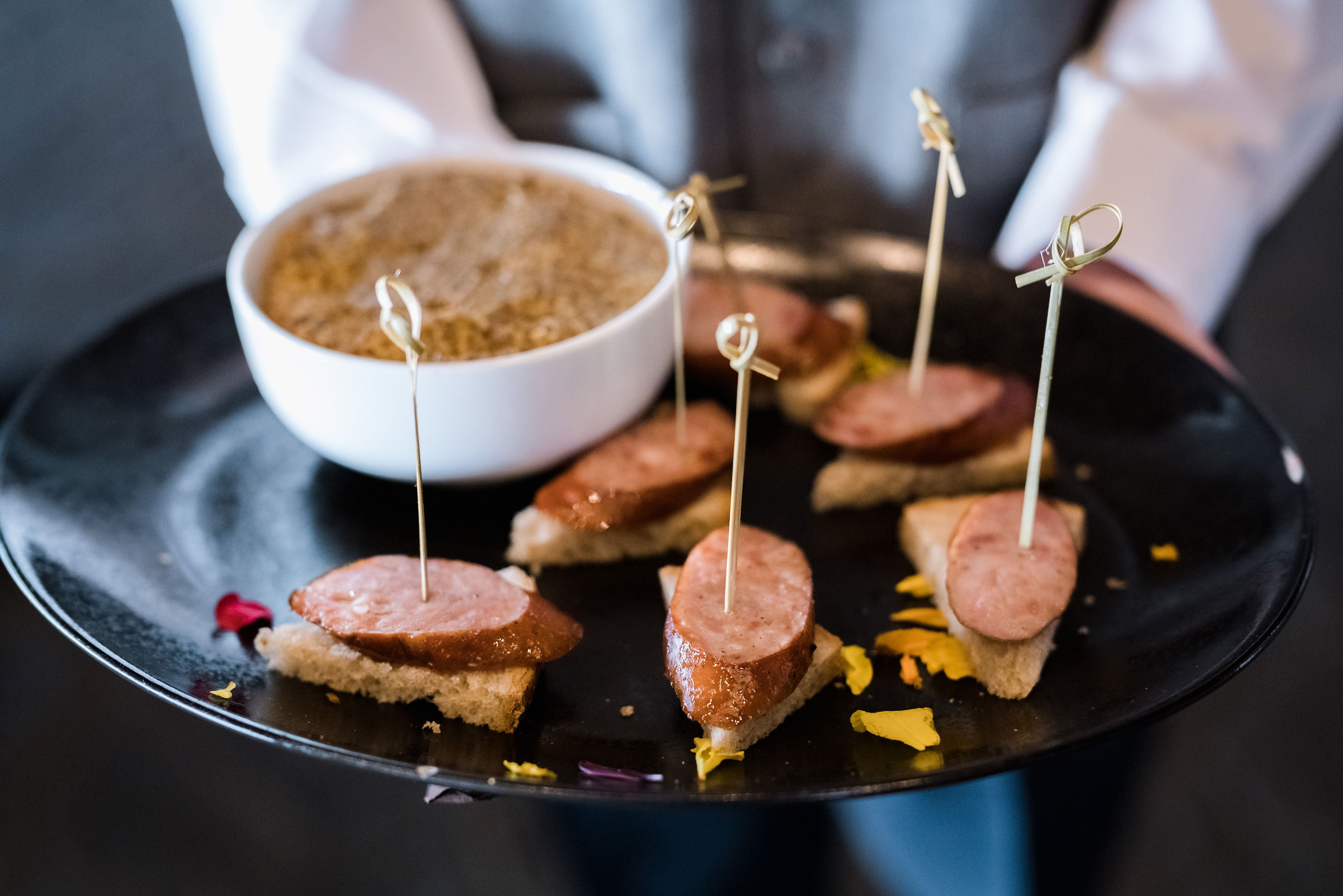 Snack during cocktail hour.