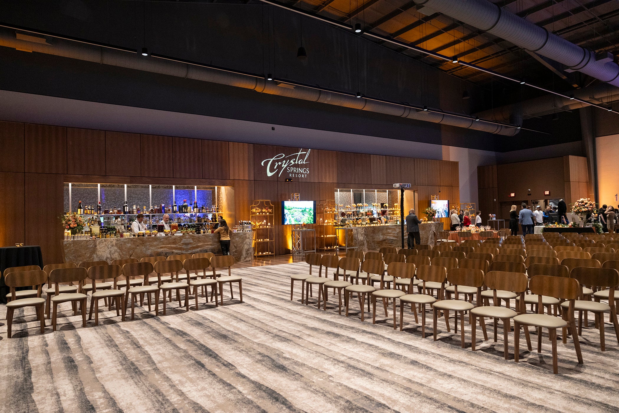 Chairs setup in Canyon Ballroom for bridal expo.