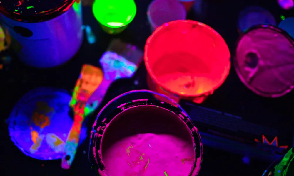 Glow in the dark paint. 