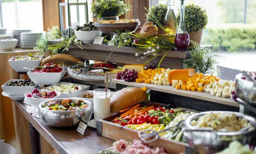 Variety of fruits and veggies on display at Black Bear