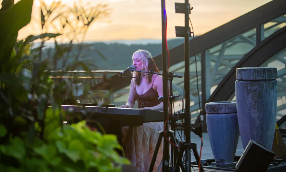 Live music on Fire & Water terrace.