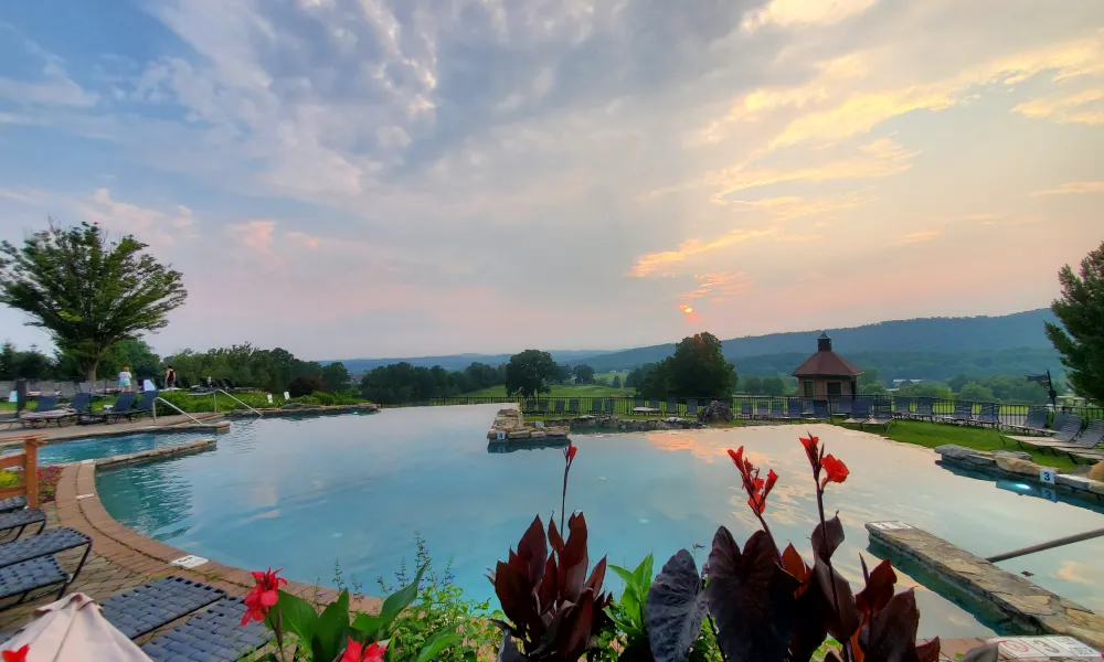 Vista 180 Pool with sunset