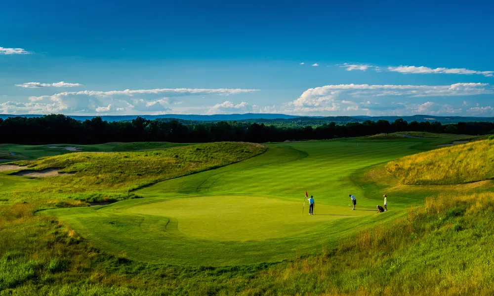 Golfers on Ballyowen Golf Couse