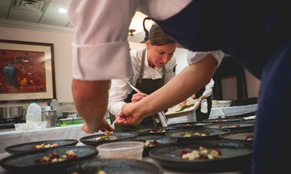 Chef Aishling Stevens Cooking