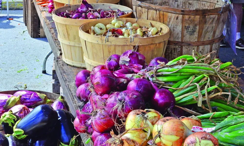 Variety of vegetables at farmer's market