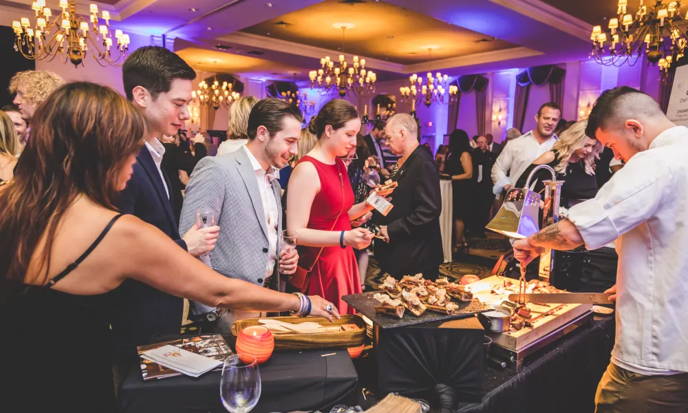 Fresh meat carving station at NJ Wine and Food Festival 
