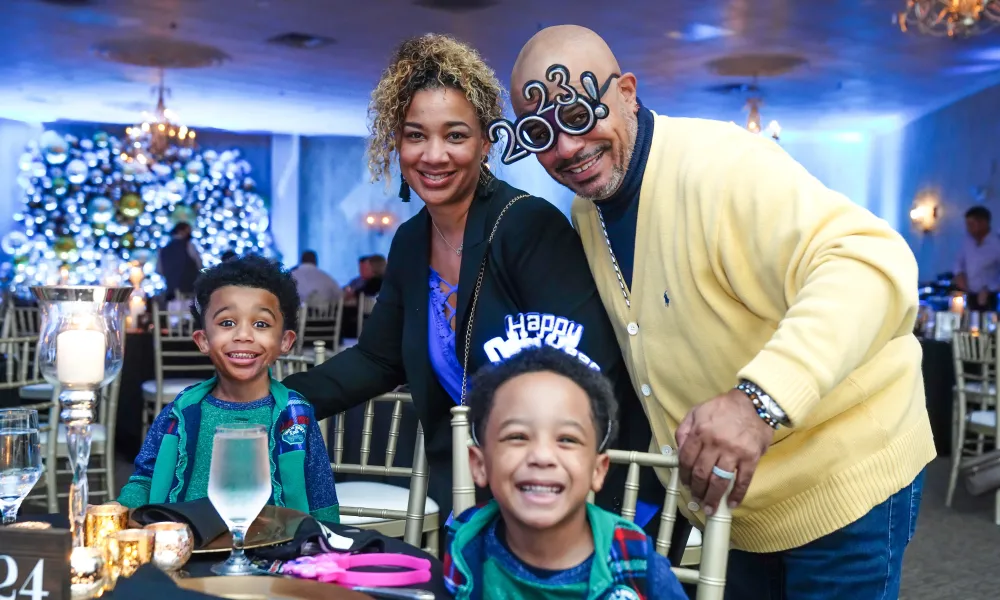 Family celebrating NYE 2023