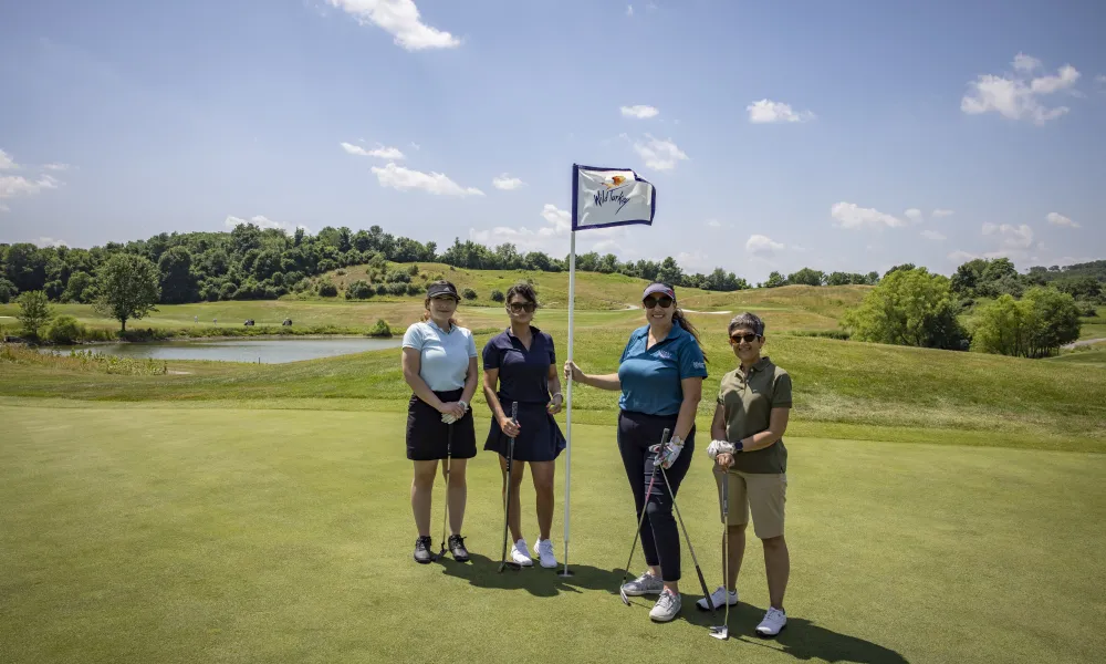 Female Executive Golfers at a Golf Outing at Wild Turkey Golf Course in Hamburg, New Jersey