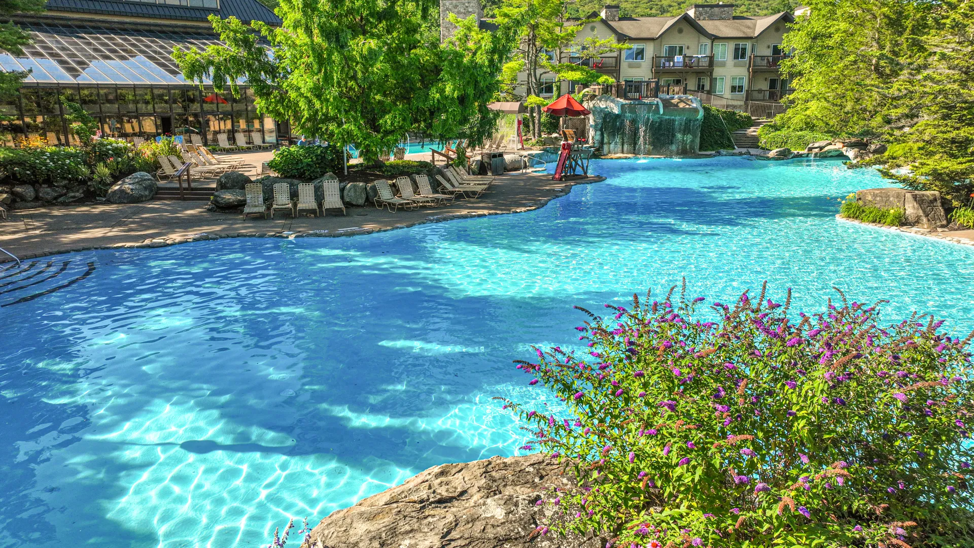 Minerals Outdoor Pool Complex during summer.